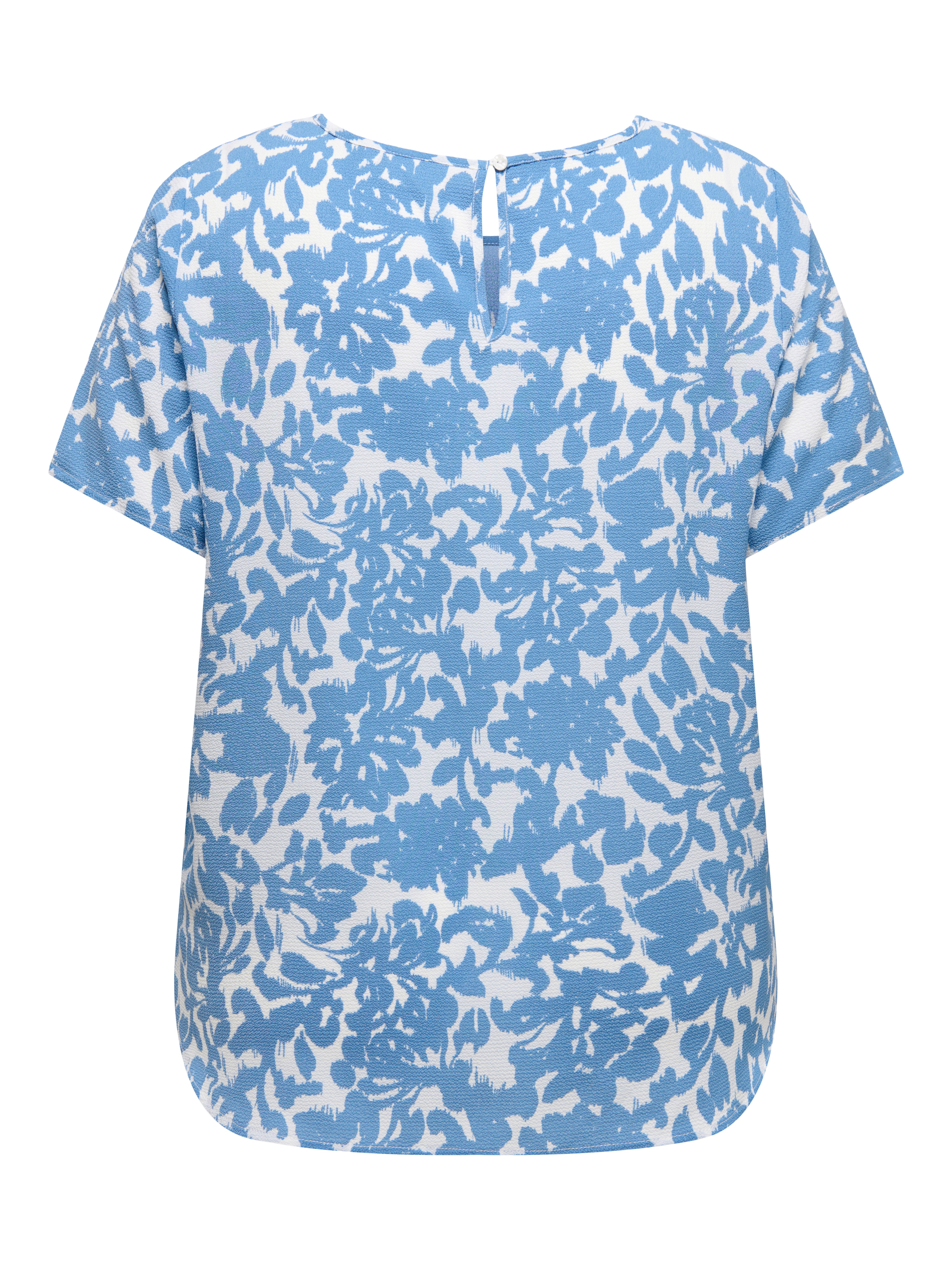 ONLY CARMAKOMA Shirtbluse CARVICA SS TOP WVN NOOS Materialmix, regular fit