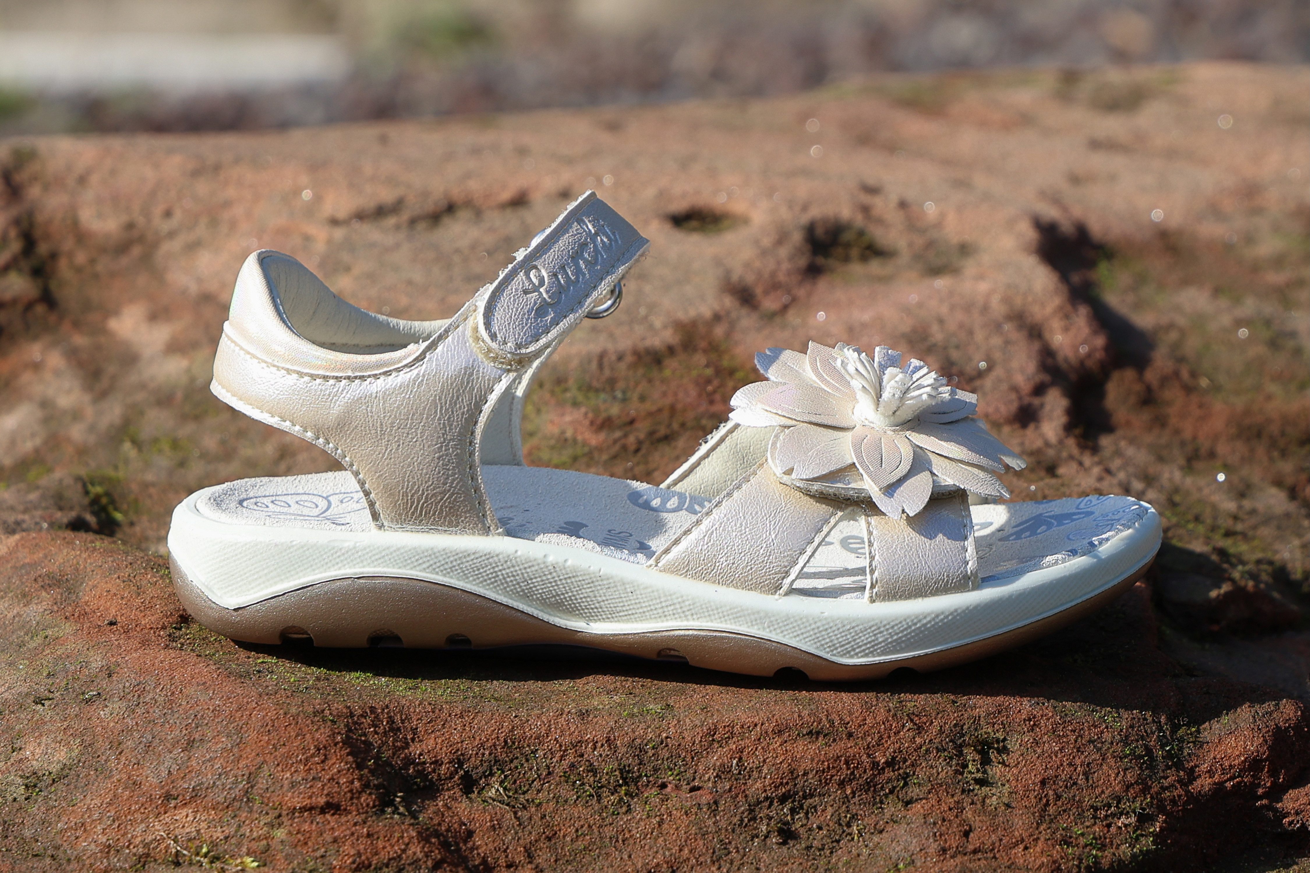 Lurchi Flora Sandale Sandalette mit Blumenverzierung, Größenschablone zum Download