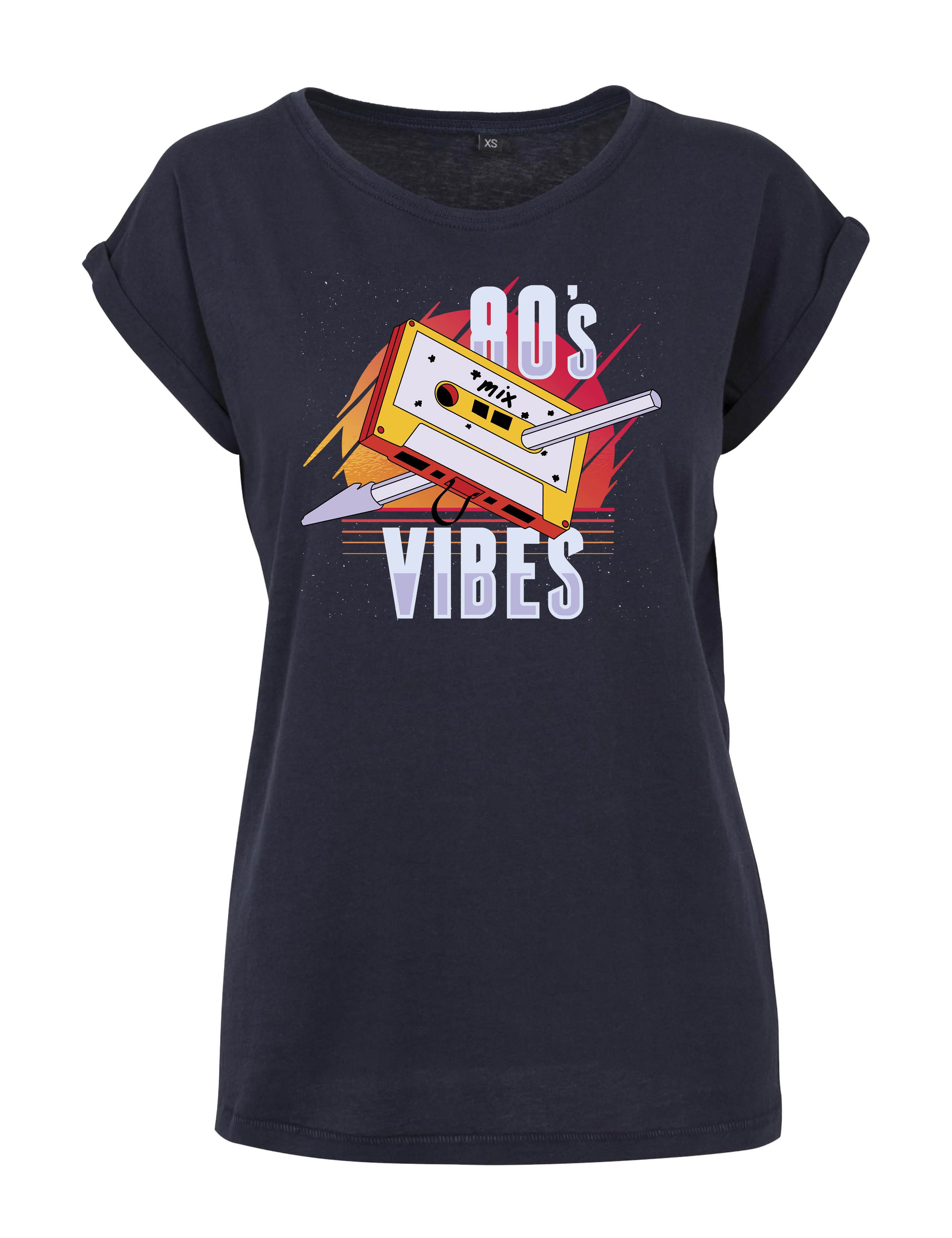 Youth Designz Print-Shirt "80s Kassette Vibes" Damen T-Shirt Statement Geschenk Frauen Motiv mit stylischen Retro Aufdruck