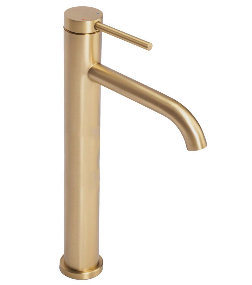 wohnwerk.idee Badarmatur Waschbeckenarmatur Wasserhahn Gold Einhebelmischer Clif Gold Matt