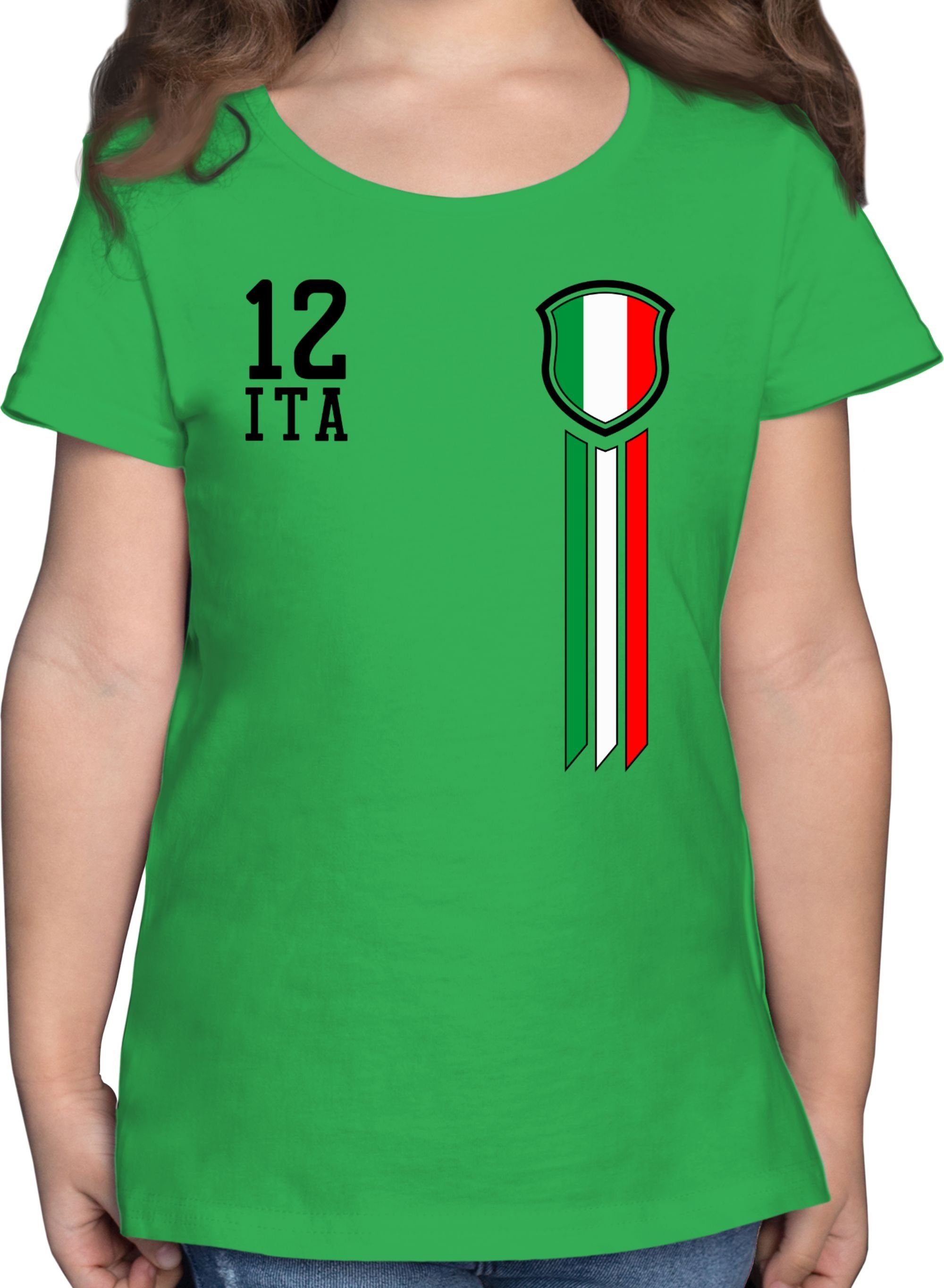 Shirtracer T-Shirt 12. Mann Italien Fanshirt Fussball EM 2024 Kinder 3 Grün
