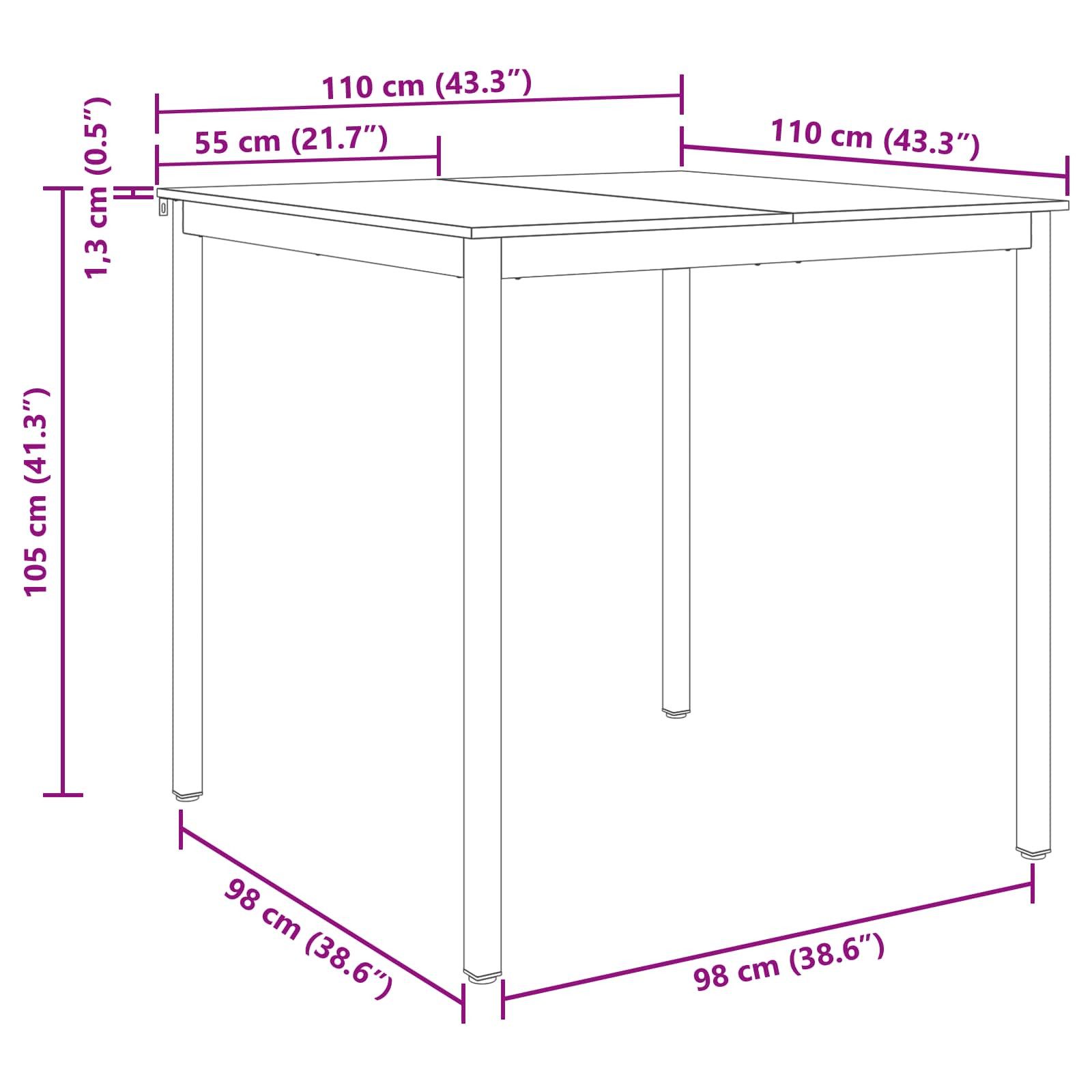vidaXL Esstisch Stehtisch Holzwerkstoff (1-St)