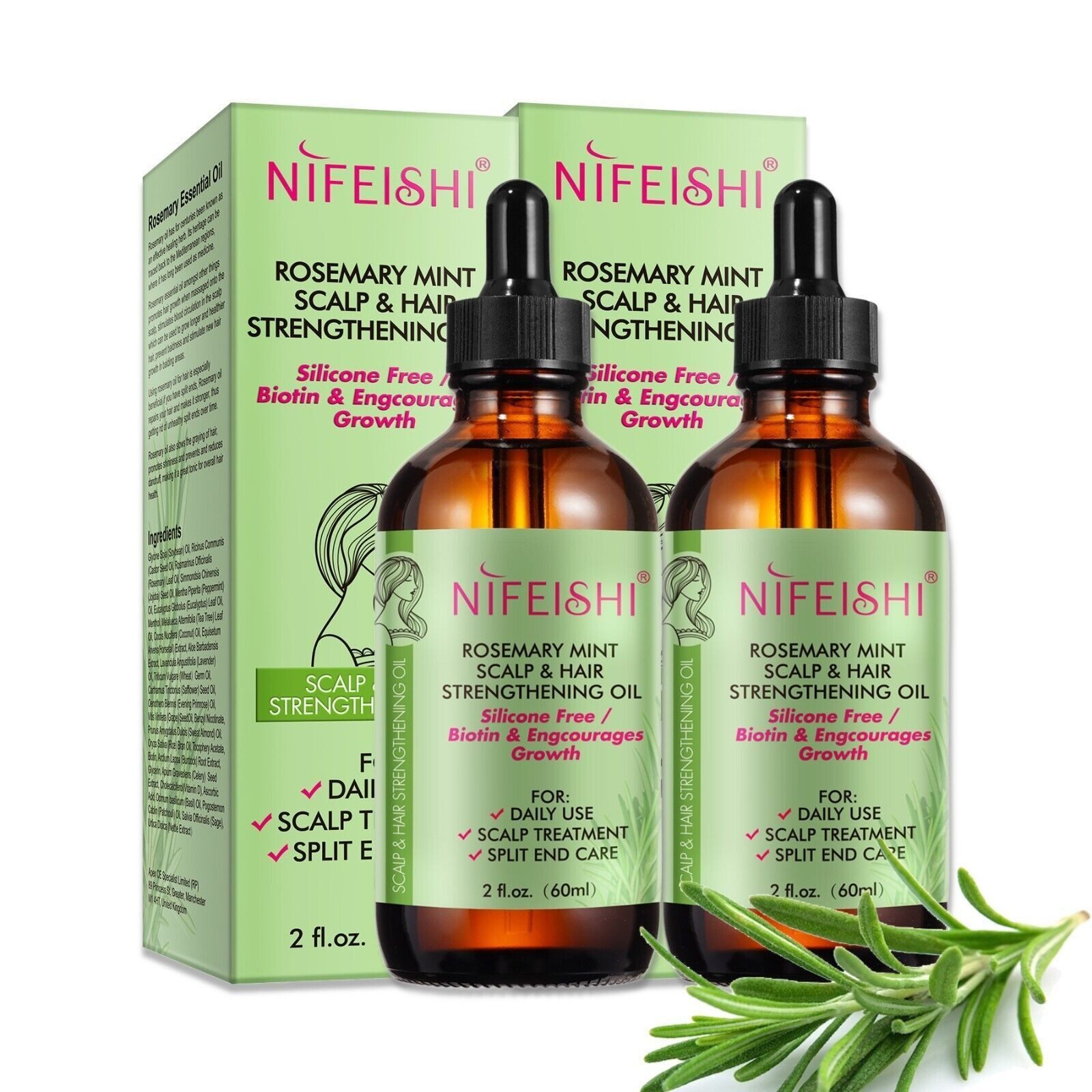 Haaröl Rosmarinöl Ätherisches Haaröl Haarwachstum 60ml