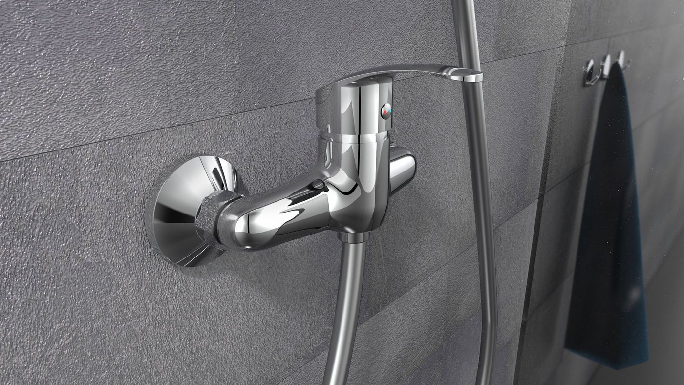 Thumbnail - Schütte Duscharmatur Sirani Mischbatterie Dusche, Wasserhahn Bad in Chrom