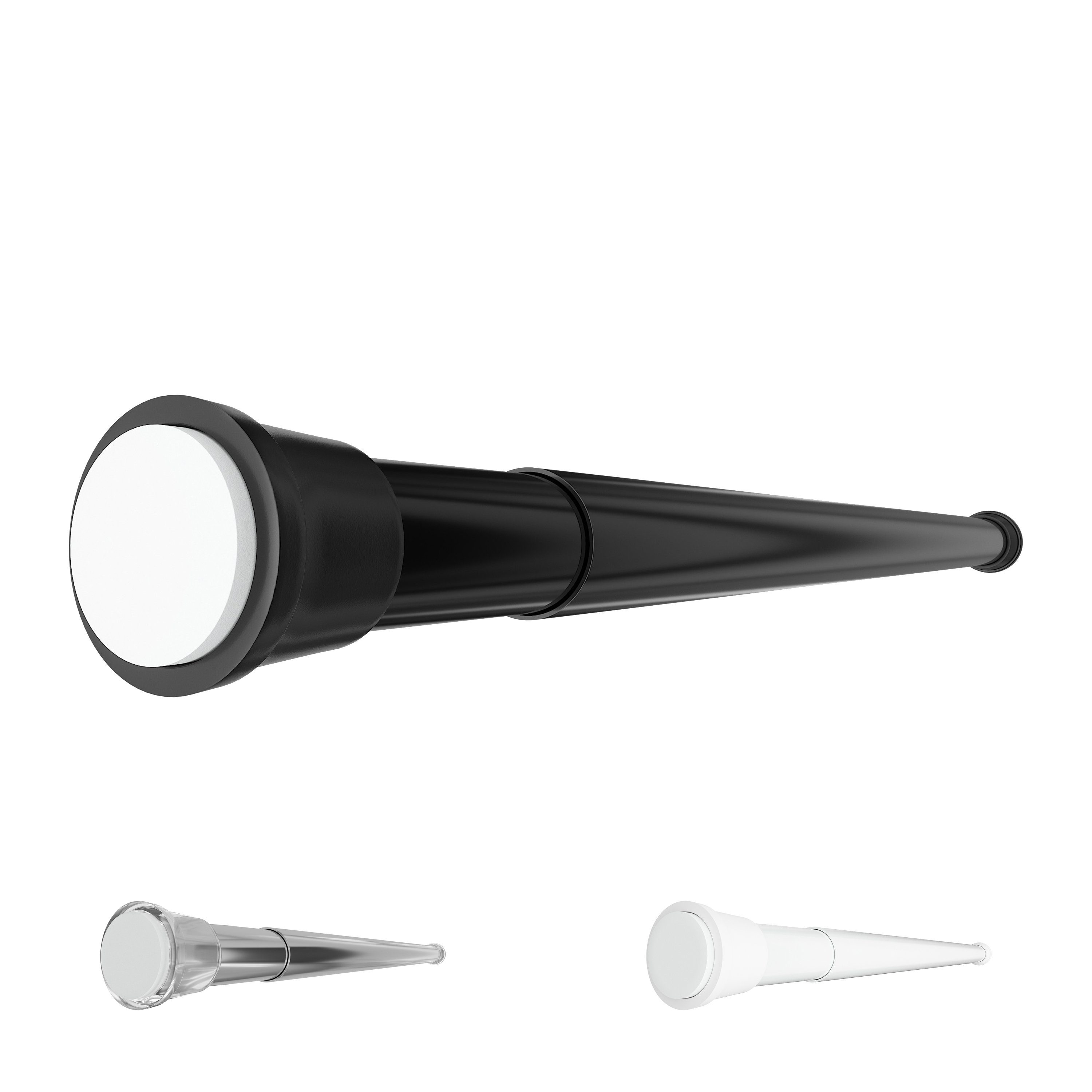 Aquabad® Duschvorhangstange Hastaflex Teleskop Duschstange mit Gummi Enden, günstig online kaufen