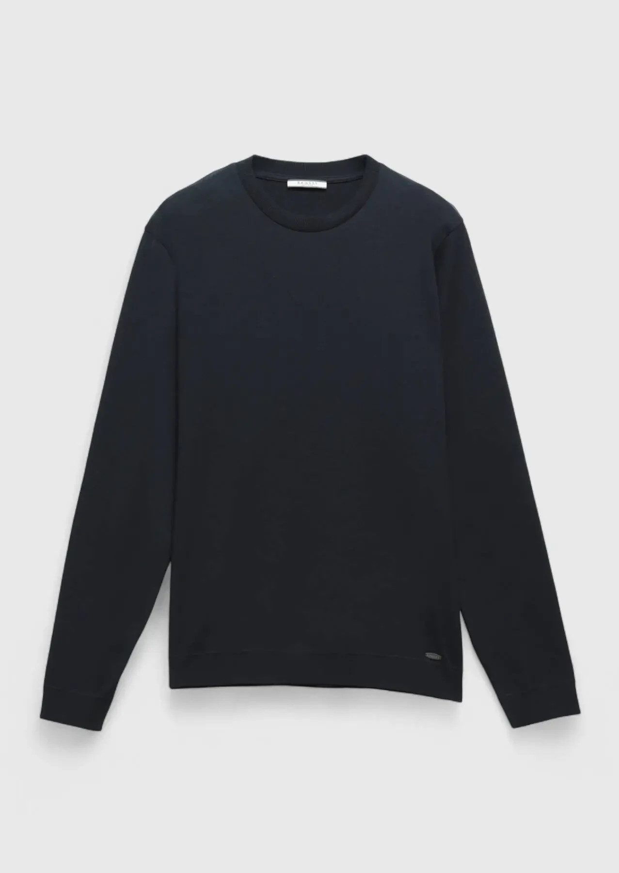RAMSEY Sweatshirt Marineblaues, schlichtes Sweatshirt mit Rundhalsausschnitt
