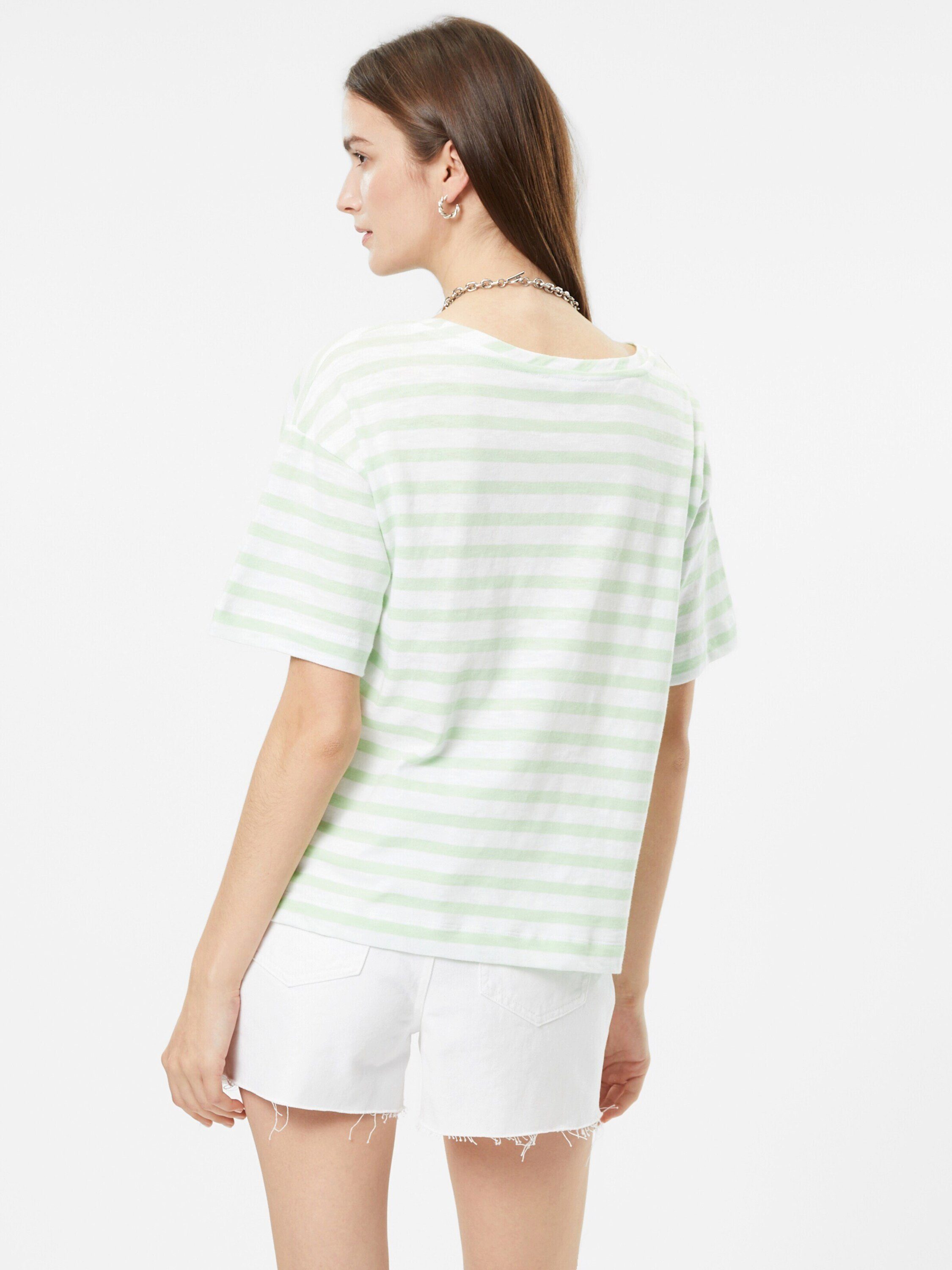 Esprit T-Shirt (1-tlg) Details pastel Plain/ohne green