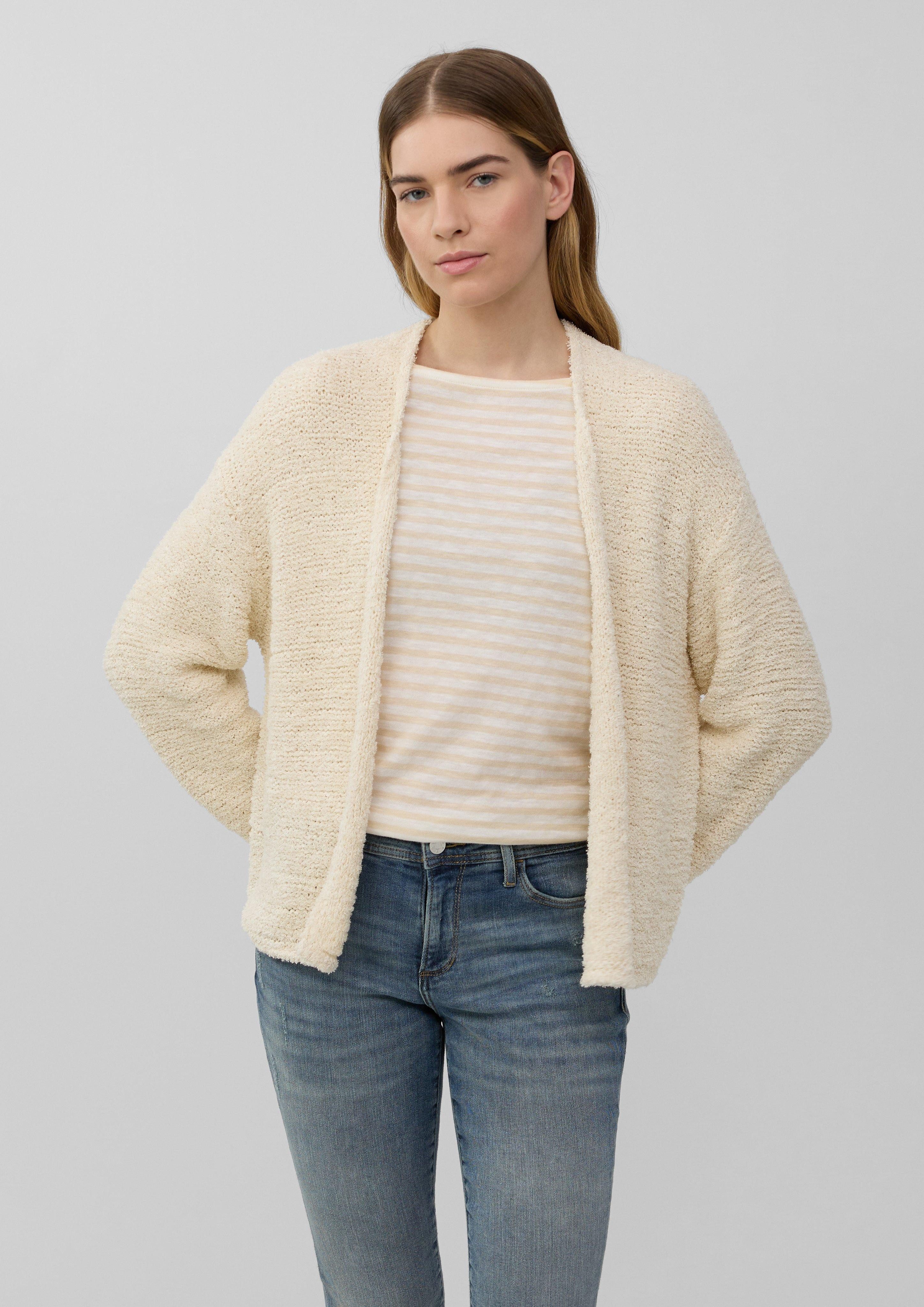 s.Oliver Strickjacke Weiche Strickjacke aus Boucle günstig online kaufen