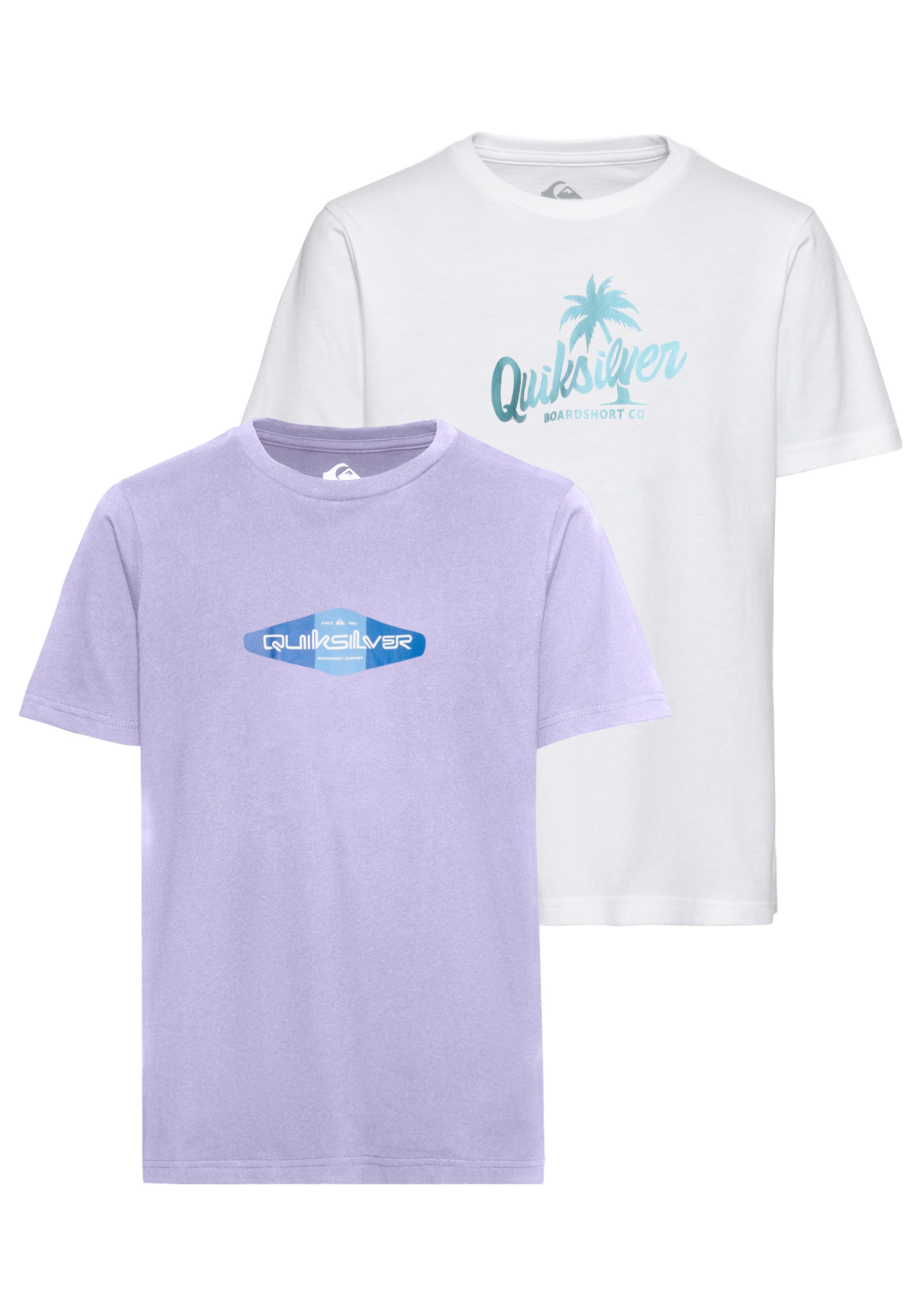 Quiksilver T-Shirt PALM SHADE PACK YOUTH (2-tlg) 2er-Pack, Kurzarmdesign, für Kinder und Jugendliche, aus Baumwolle