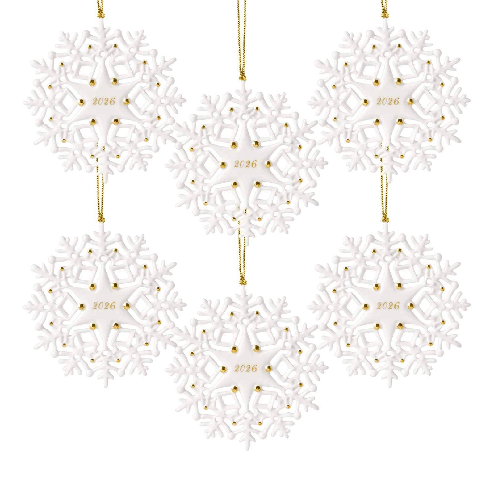 Villeroy & Boch Dekoobjekt Christmas Classics Ornamente Schneeflocke 2026 (6 St., 6er Set)