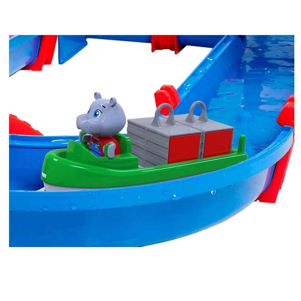 Aquaplay Wasserspieltisch Super Set, Wasserbahn mit Kran, Schleuse, Handpumpe und Boot