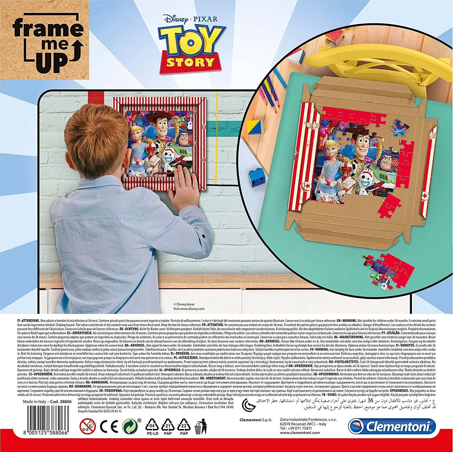 Up Me Toy - Clementoni® Puzzle Frame Disney Teile), (60 Story Puzzle - Puzzleteile