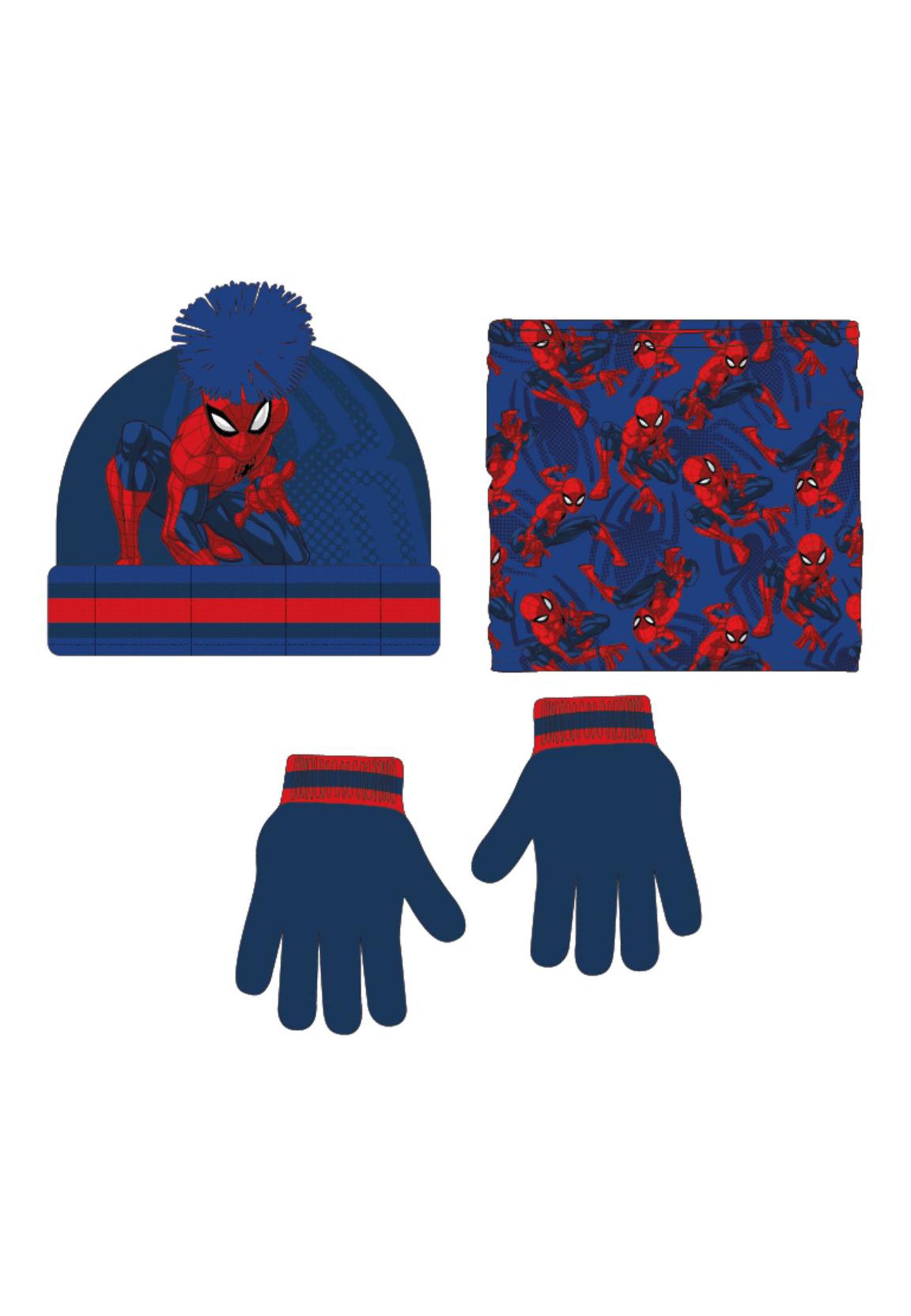 Disney Schlupfmütze 3 Satz Stücke Snood Spiderman (Set)