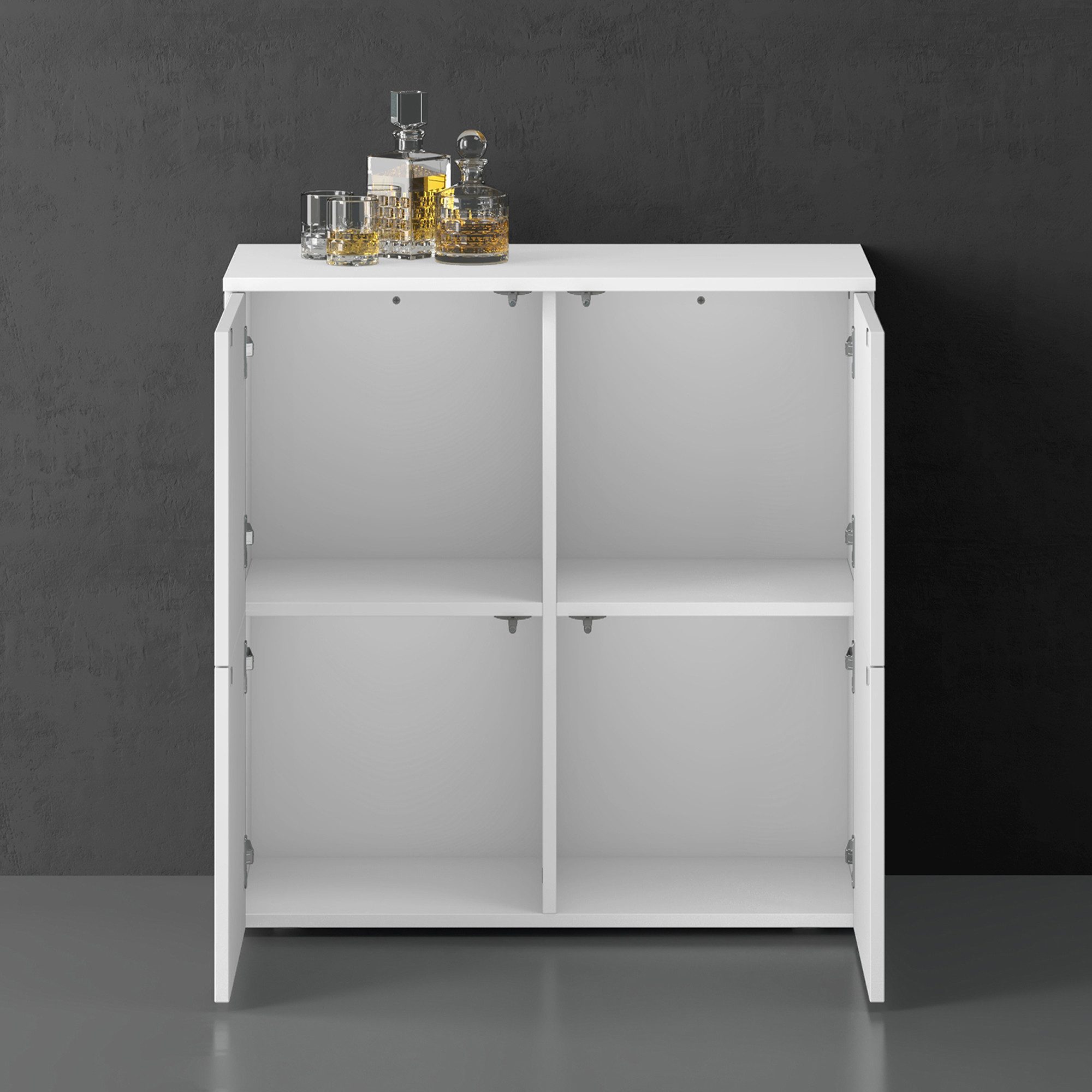 doporro Sideboard Kommode Möbel Mehrzweckschrank Push-to-Open Aufbewahrungsschrank – Bild 5 von 5