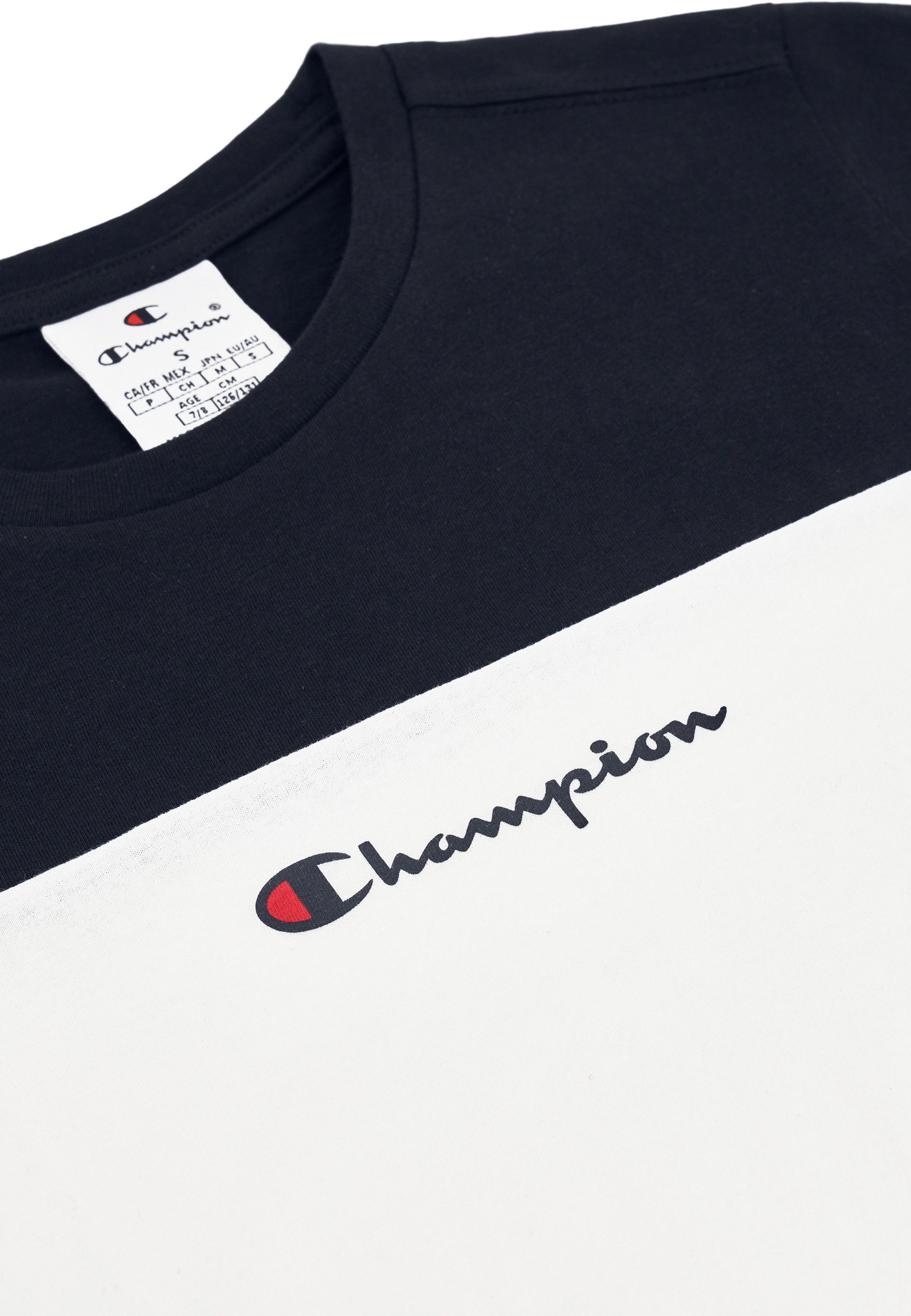 Champion T-Shirt für Kinder, mit Logodruck, Kurzarmdesign, aus Baumwolle