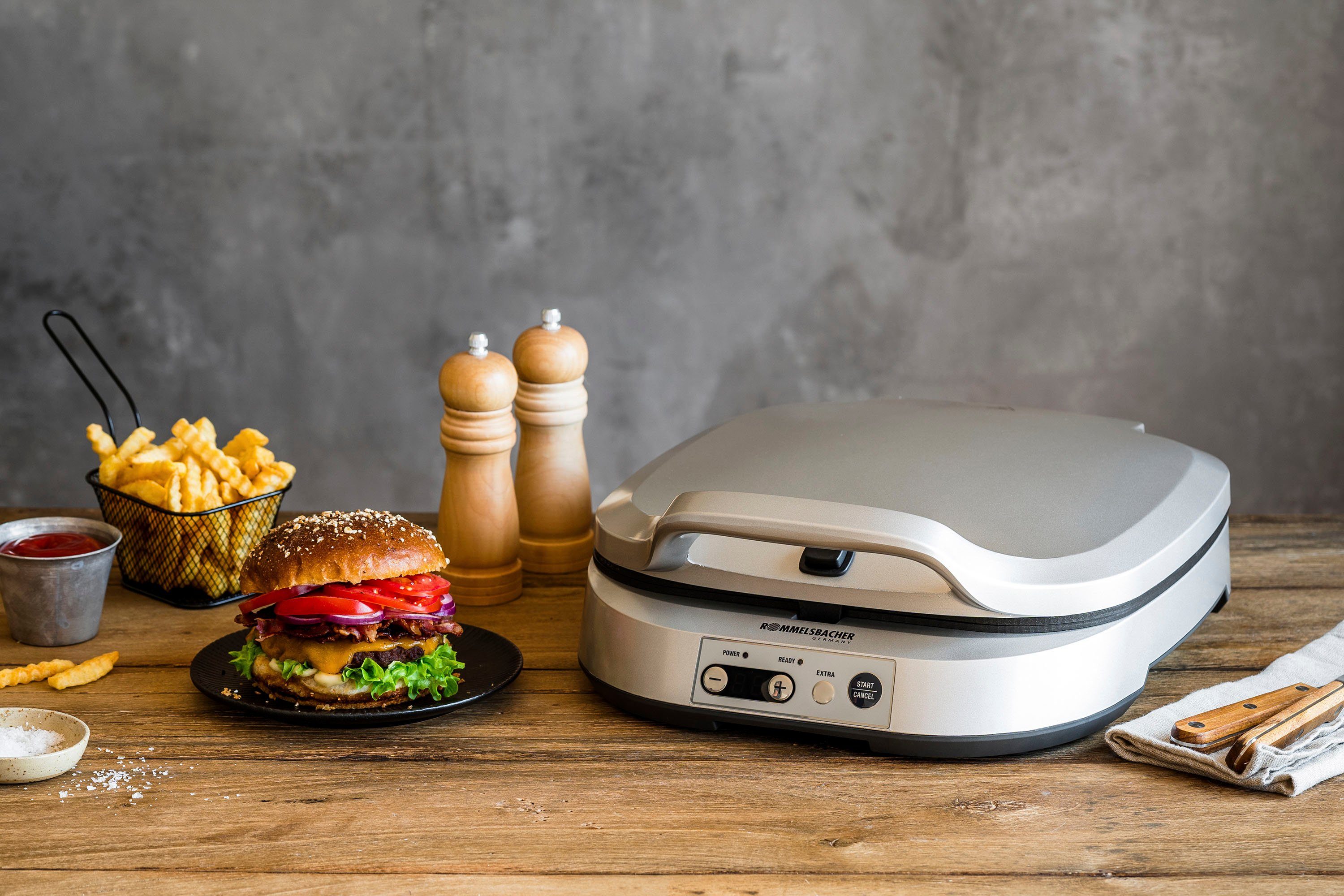 Rommelsbacher Waffeleisen PC süße Pancakemaker würzige oder für Pancakes, 1800 W 1800