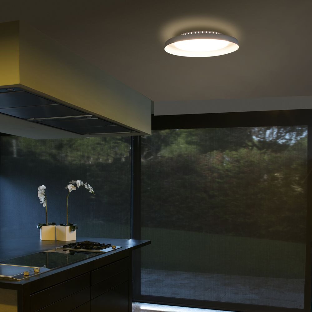 Faro Deckenleuchten LED Deckenleuchte Dolmen in Weiß 400 mm, LED