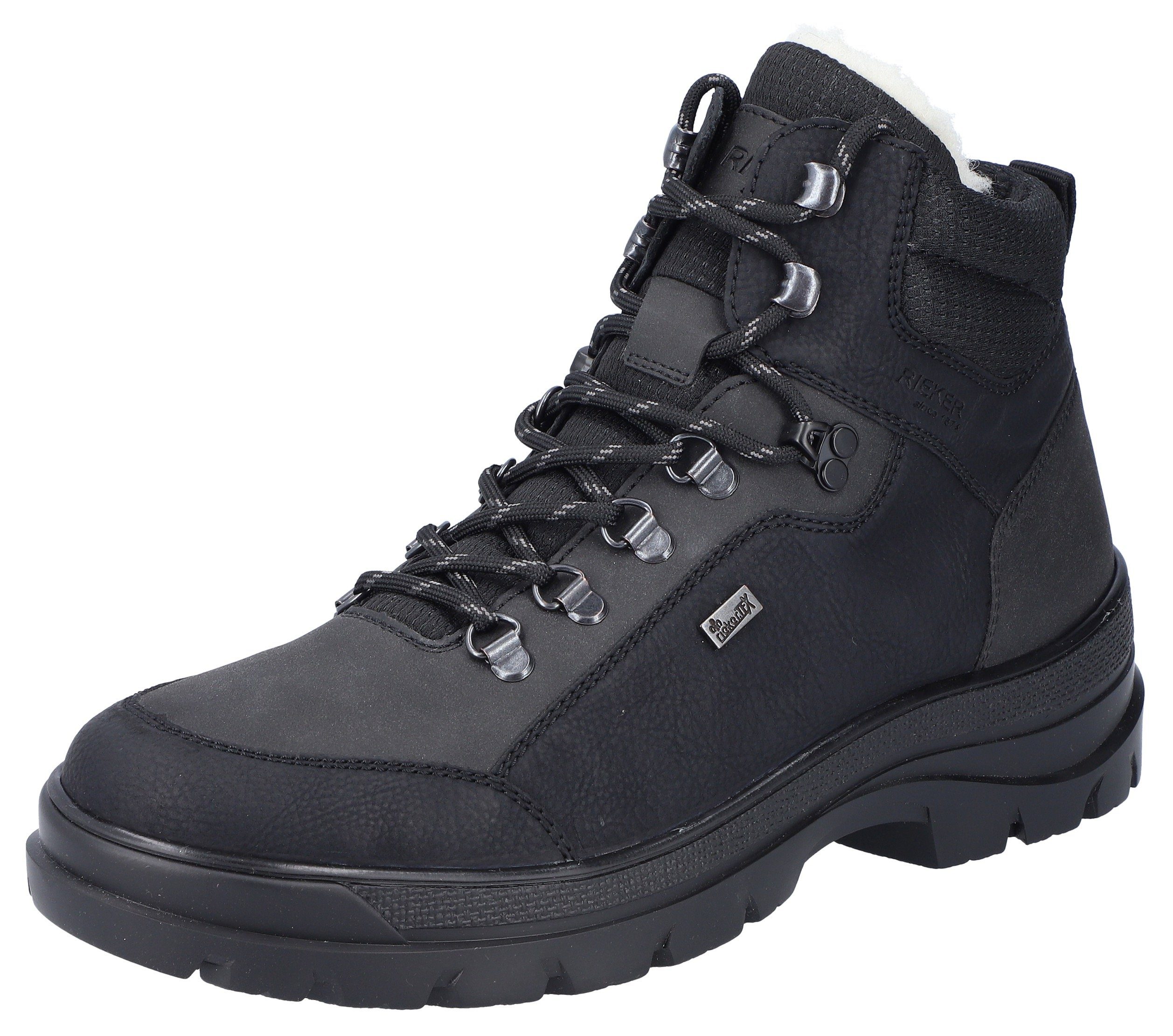 Rieker Flip Grip Winterboots, Outdoorboots mit umklappbaren Spikes an der Laufsohle, TEX-Membran