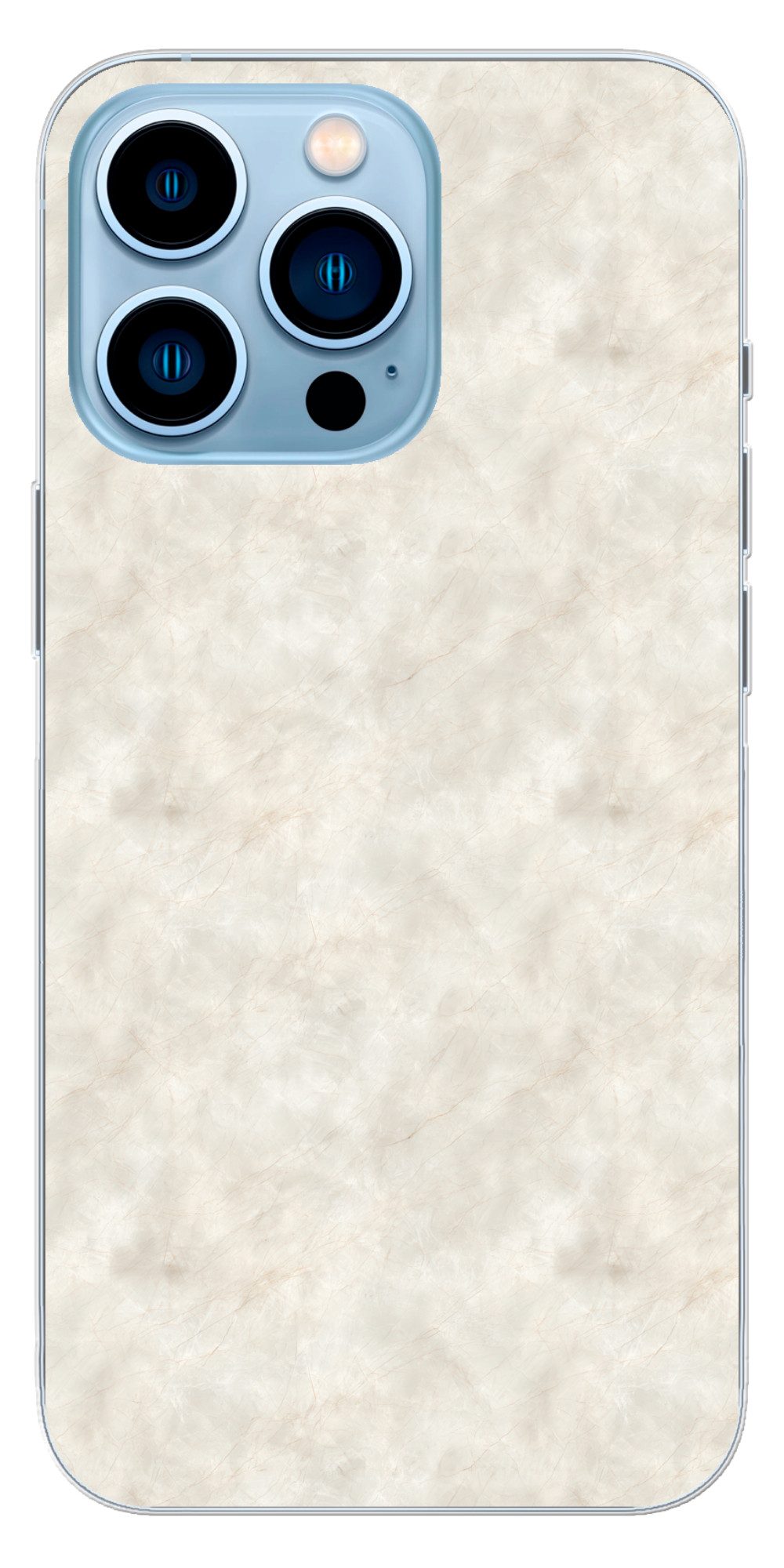 MuchoWow Handyhülle für Apple iPhone 13 Pro Cremebeige - Marmor - Adern, Smartphone-Bumper, Print, Handy Schutzhülle Dünn