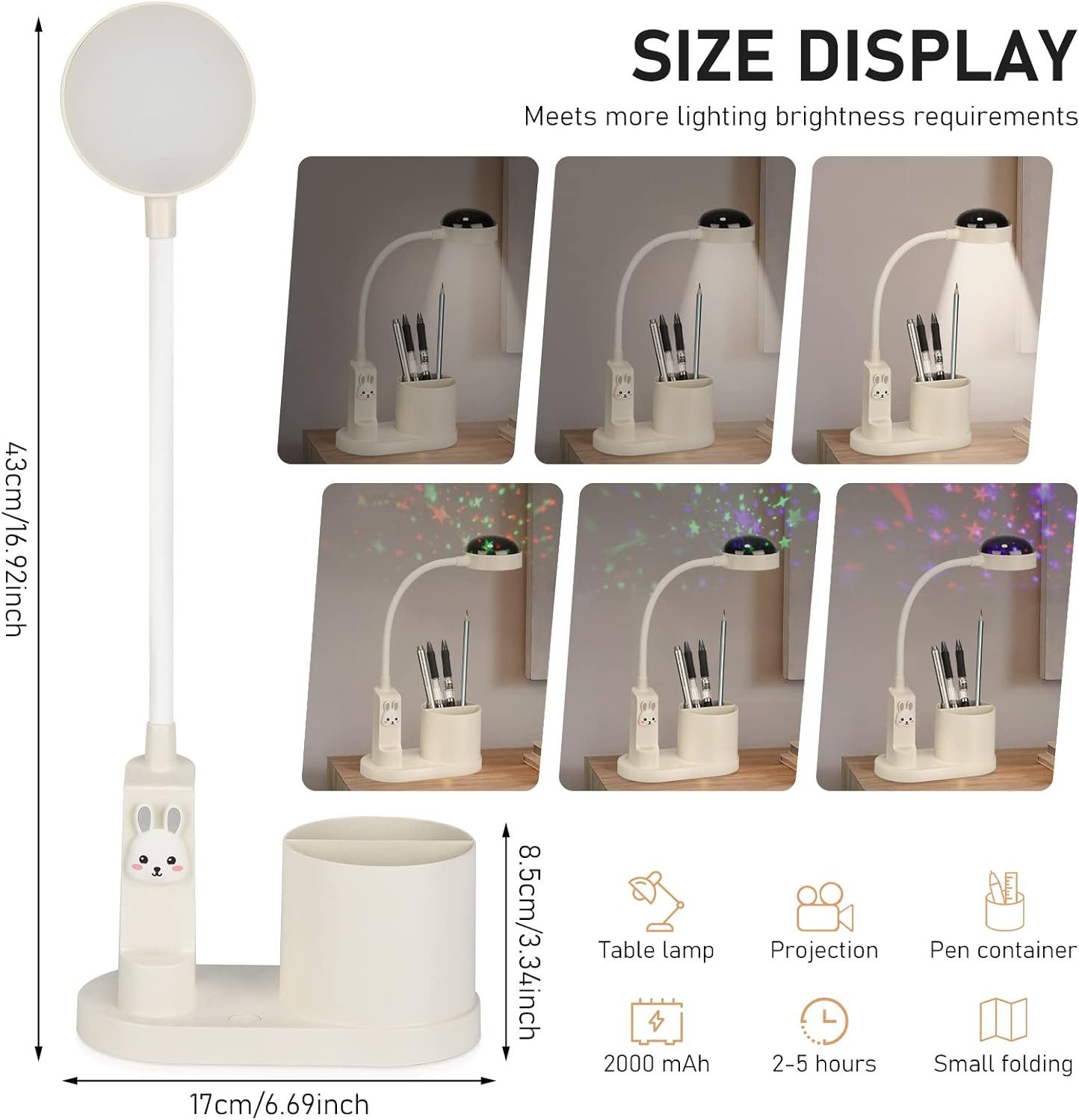 ZEUOPQ LED Schreibtischlampe Schreibtischlampe 2-in-1-schreibtischlampe mit günstig online kaufen