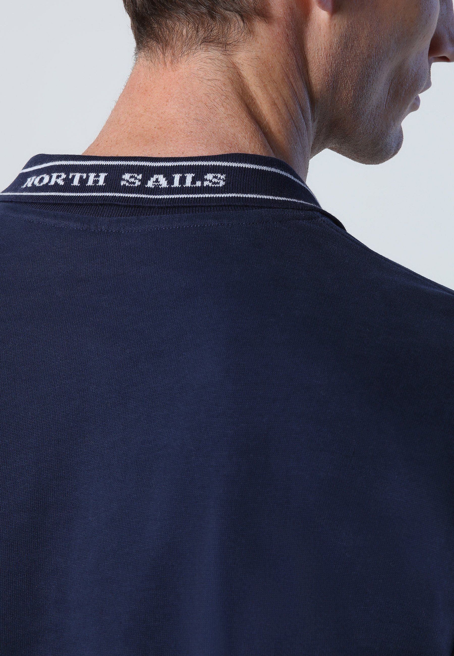 polo Langarmshirt BLUE Poloshirt NAVY North shirt Long-sleeved Sails