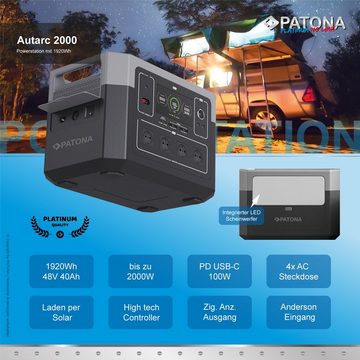 Patona Powerstation Autarc 2000 2000W 1920Wh PD100W Powerstation Stromversorgung (1 St)