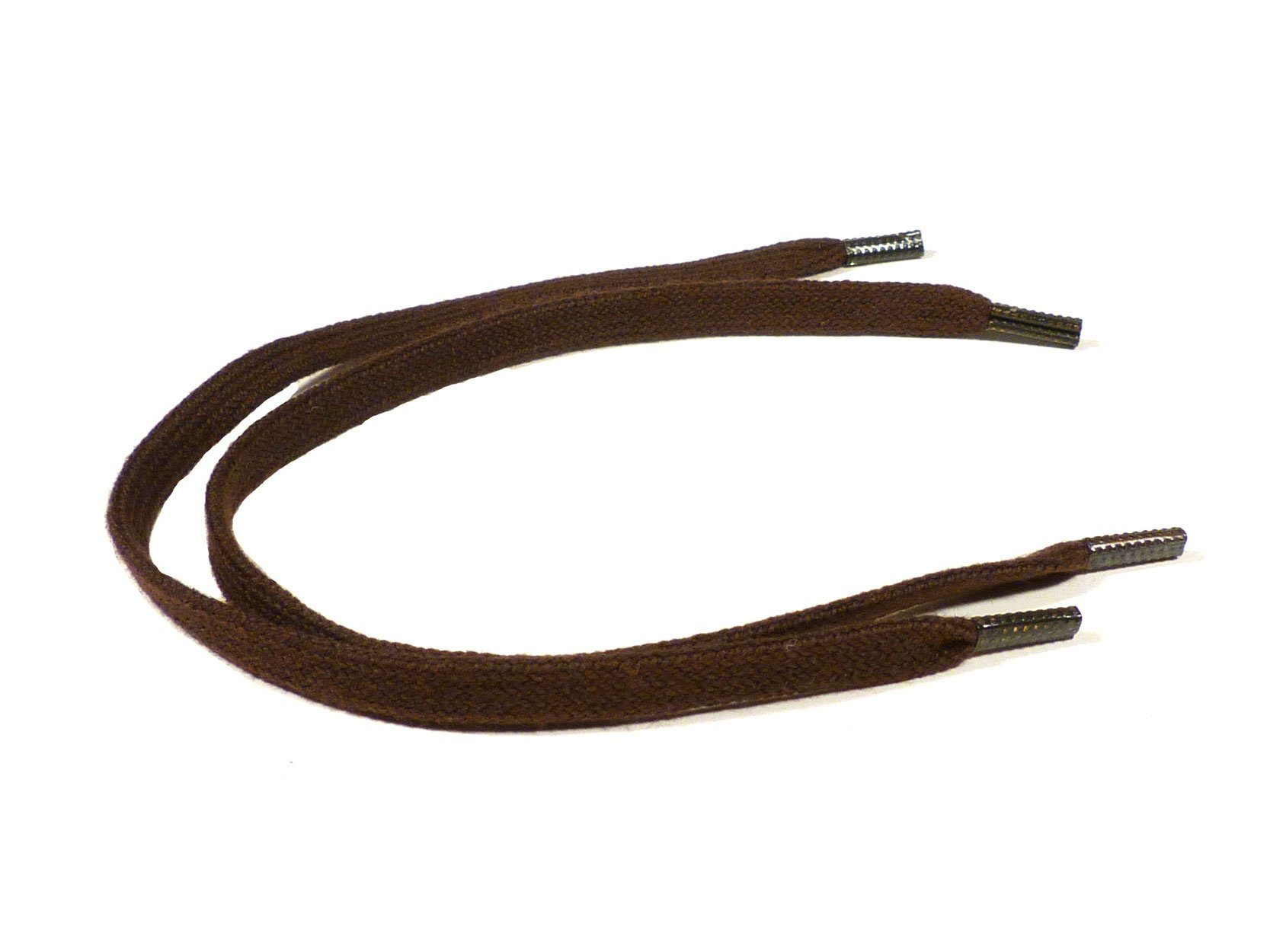 Rema Schnürsenkel Rema Schnürsenkel Dunkelbraun - flach - ca. 5 mm schmal für Sie nach Wunschlänge geschnitten und mit Metallenden versehen