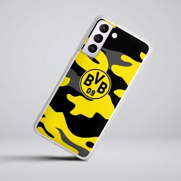 DeinDesign Handyhülle BVB Borussia Dortmund Fanartikel BVB Camo, Samsung Galaxy S21 FE 5G Silikon Hülle Bumper Case Handy Schutzhülle