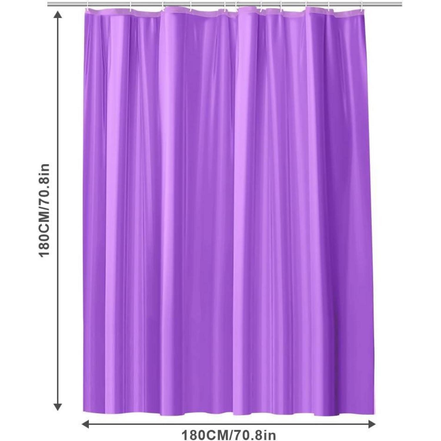 LuxusKollektion Duschvorhang Duschvorhang Anti-schimmel Wasserdicht PEVA 180x180 cm mit 12 Ringen
