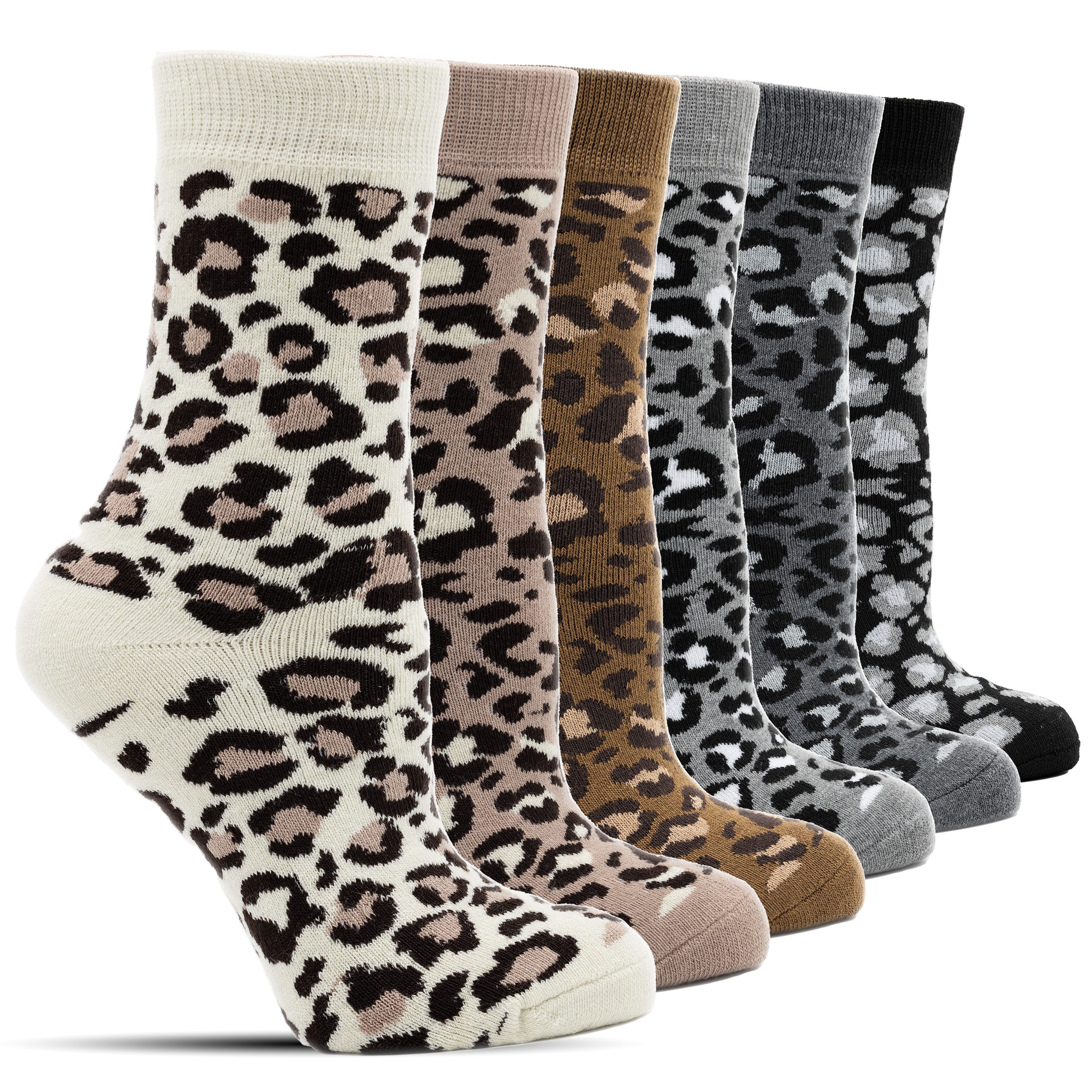 Frostfighter Thermosocken Damen Wintersocken (6-Paar) dicke warme gefütterte Socken aus Baumwolle