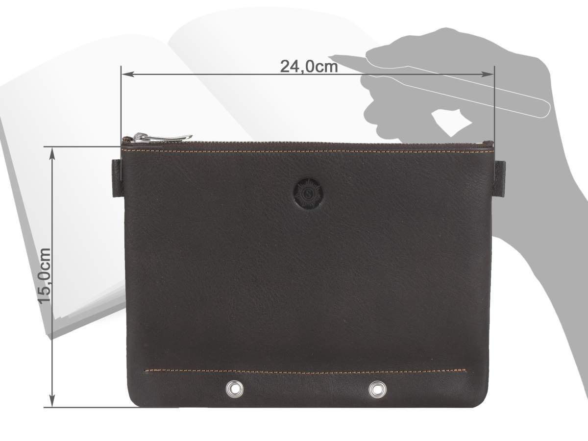 Thumbnail - Sonnenleder Federmäppchen Brentano, Stiftetui zum Abheften, Federtasche, süddeutsches Rindleder