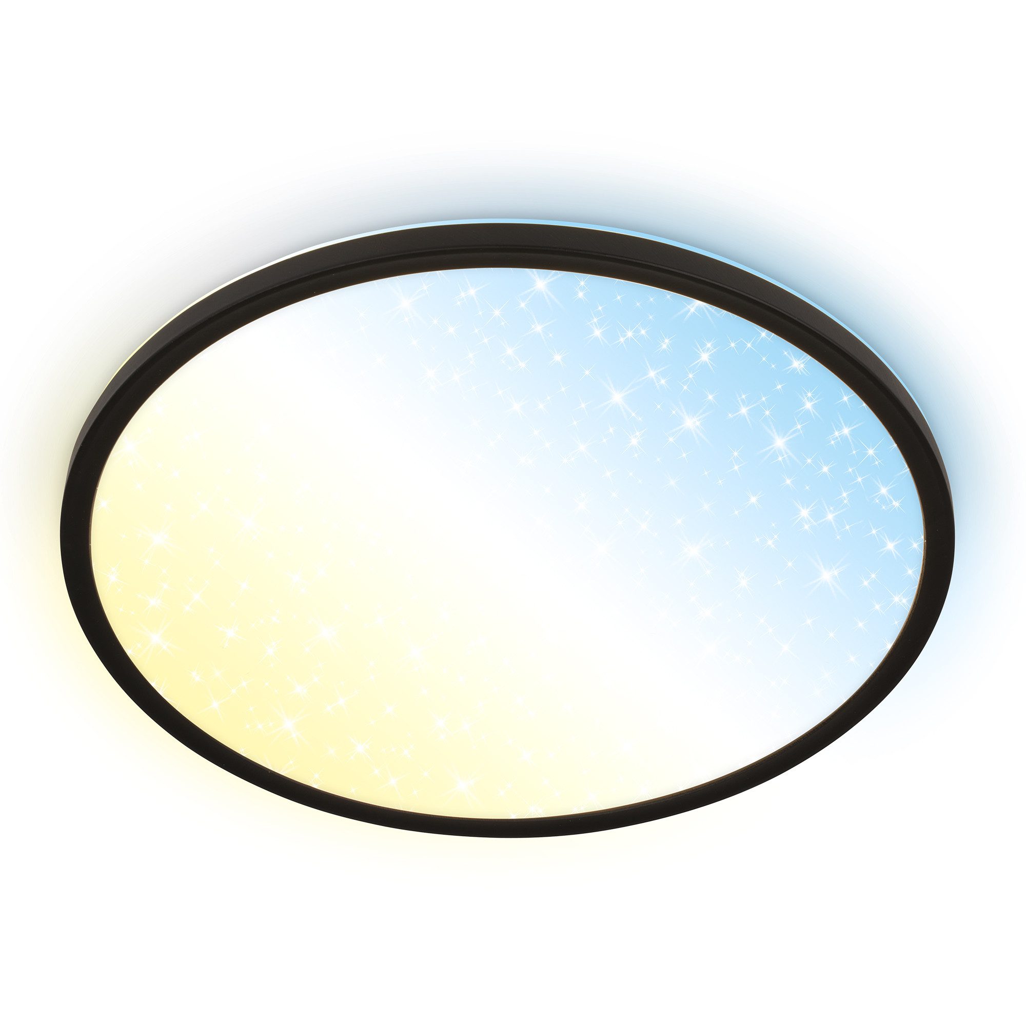 Briloner Leuchten LED Deckenleuchte Sternenhimmel-Effekt indirektes Licht Flaches Design, CCT, LED fest integriert