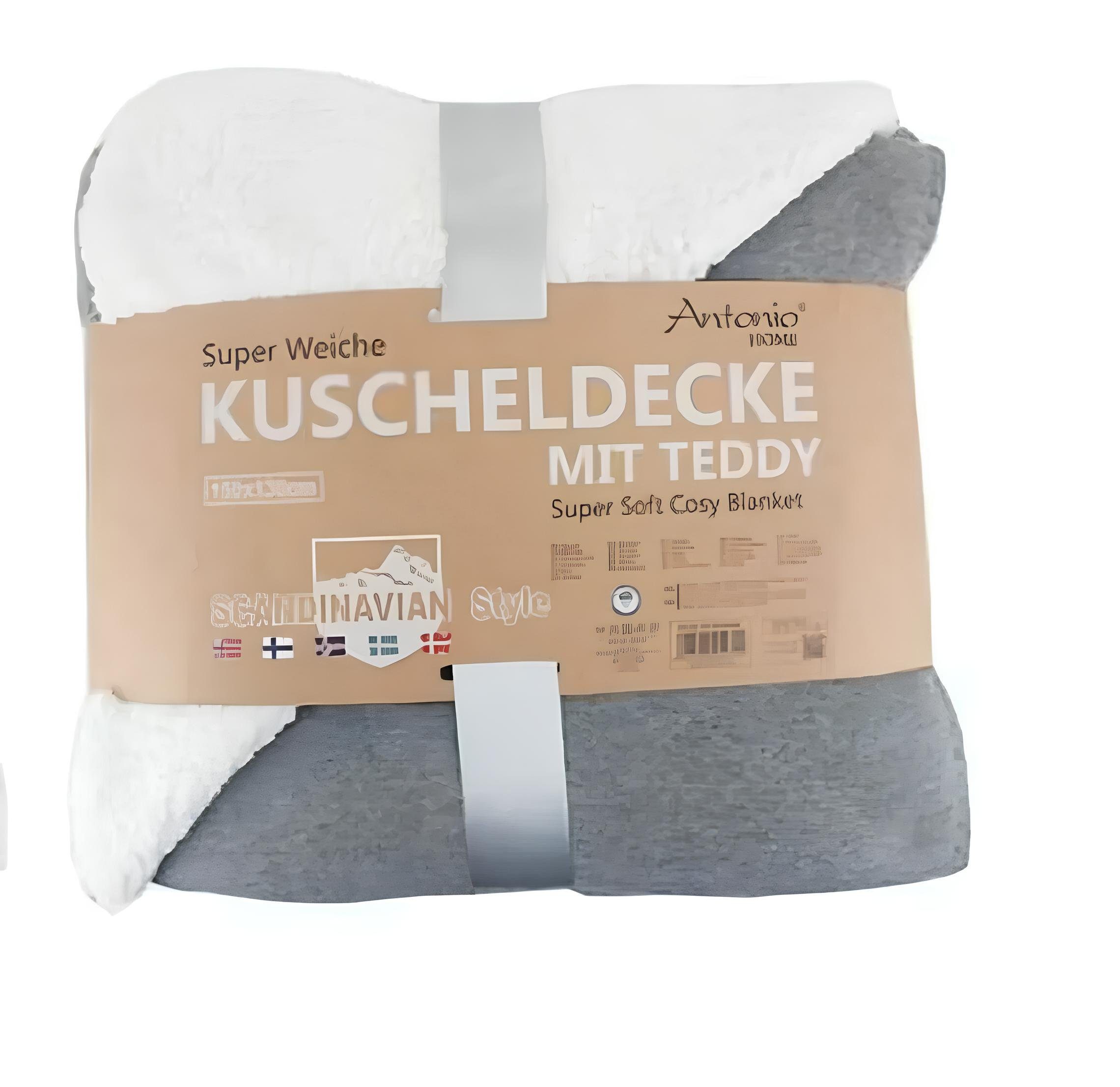 Wendemöglichkeit Antonio, Wohndecke Kuscheldecke, Anthrazit