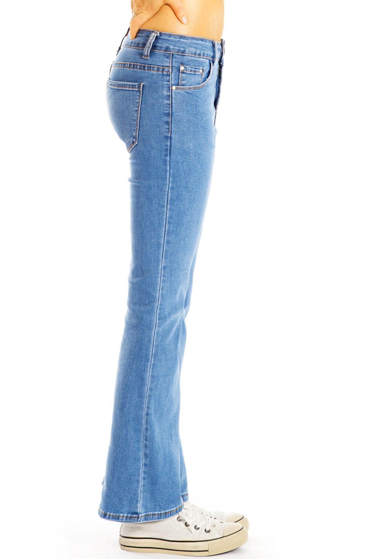 be styled Ankle-Jeans Cropped Bootcut Ankle Jeans stretchige Schlag Hosen - Damen - j7k mit Stretch-Anteil