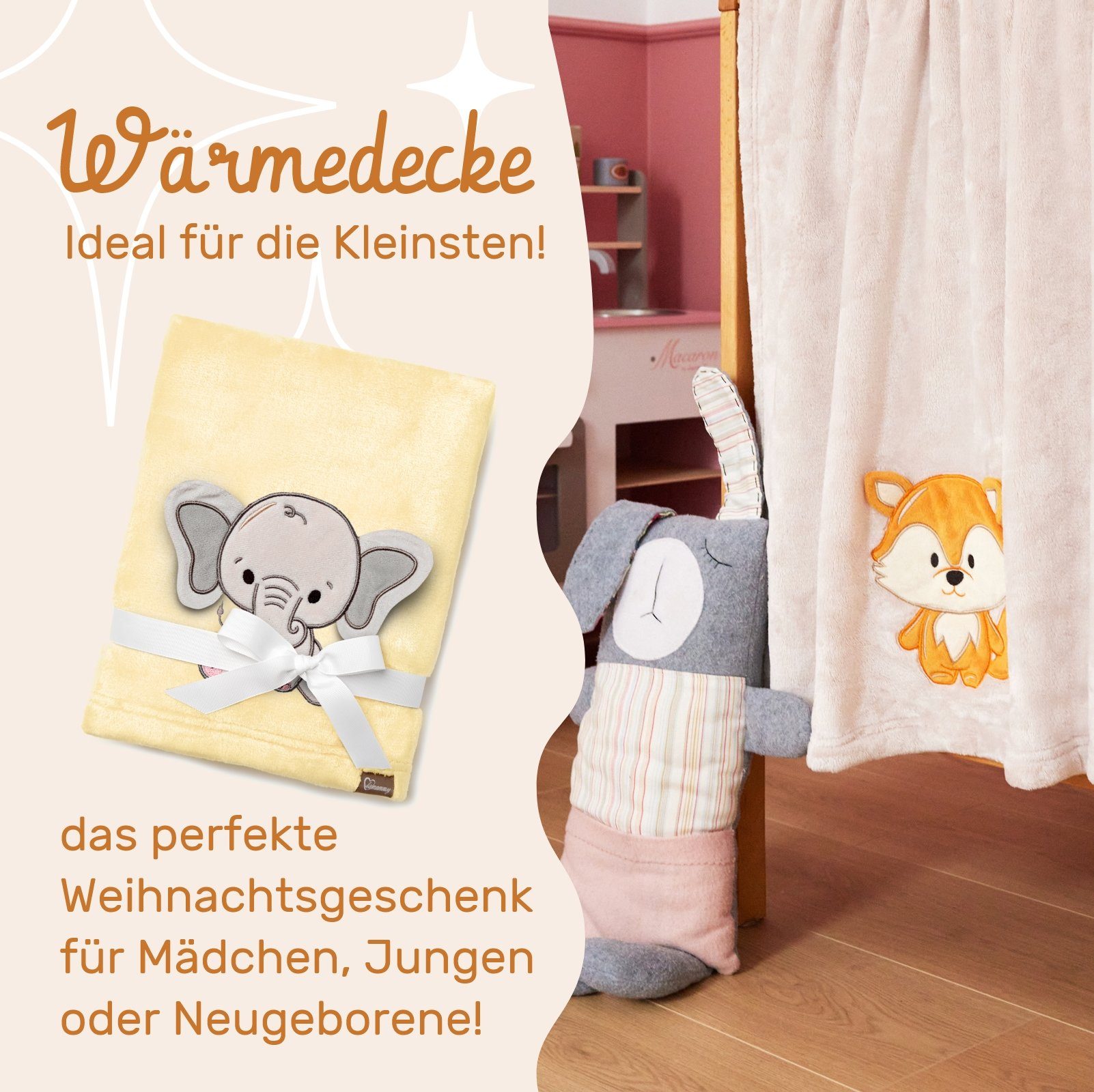 Wohndecke Warme Kuscheldecke Babydecke Blanket Baby Geschenk BE20-168, Be M günstig online kaufen