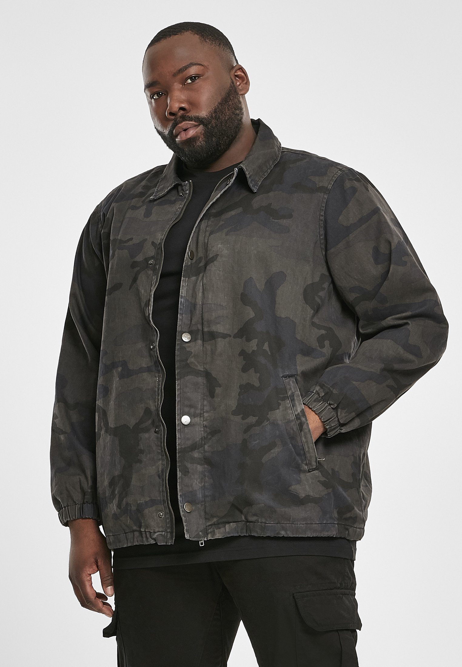 URBAN CLASSICS Outdoorjacke Herren Camo Cotton Coach Jacket (1-St) TB2418 dark camo Camo Cotton