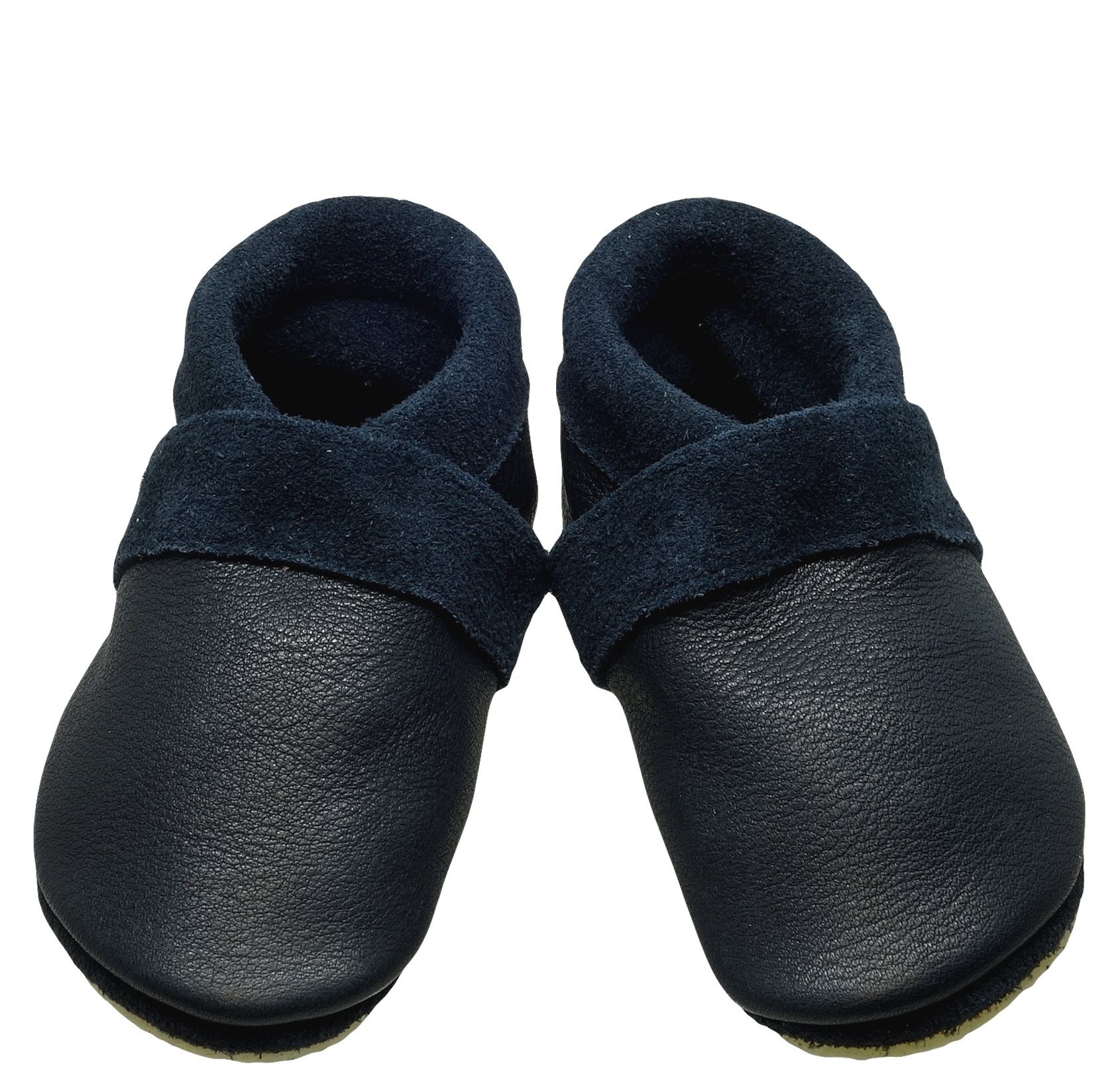 Pantolinos Krabbelschuhe Pantolinos Basic Hausschuhe Ökoleder Blau Krabbelschuh