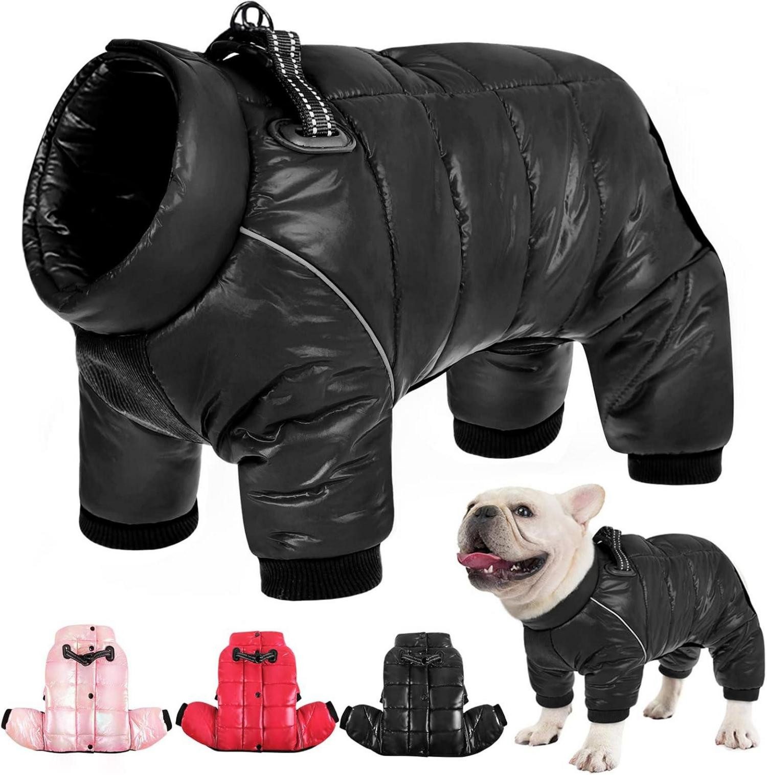 Schutzkragen Wasserdichter Hundemantel Winter Warm S mit Reflektierstreifen