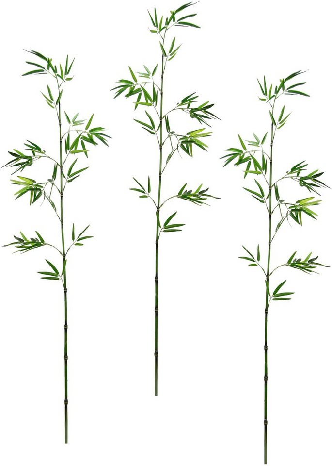 Kunstpflanze Bambuszweig, I.GE.A., Höhe 150 cm, Dekozweig, groß 3er Set