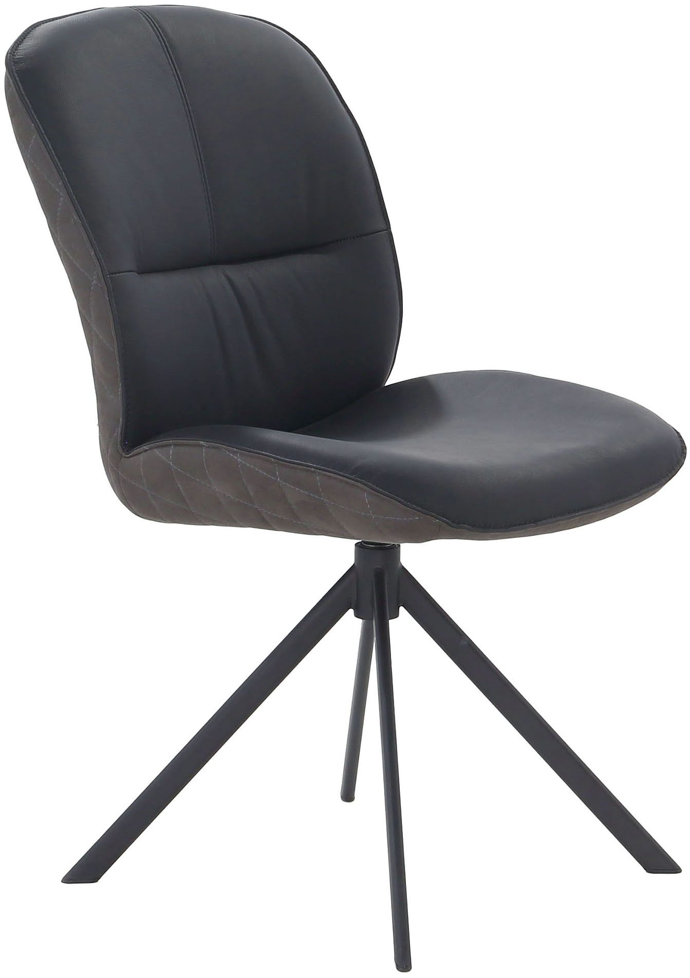 Jockenhöfer Gruppe Esszimmerstuhl (Set, 2 St), 4-Fuss Stuhl, Echtleder, inkl. Drehfunktion (360),bis 150kg belastbar