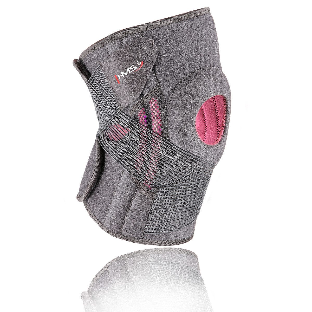 HMS Kniebandage Bandage fürs Knie graphitgrau Universalgröße, Universalgröße