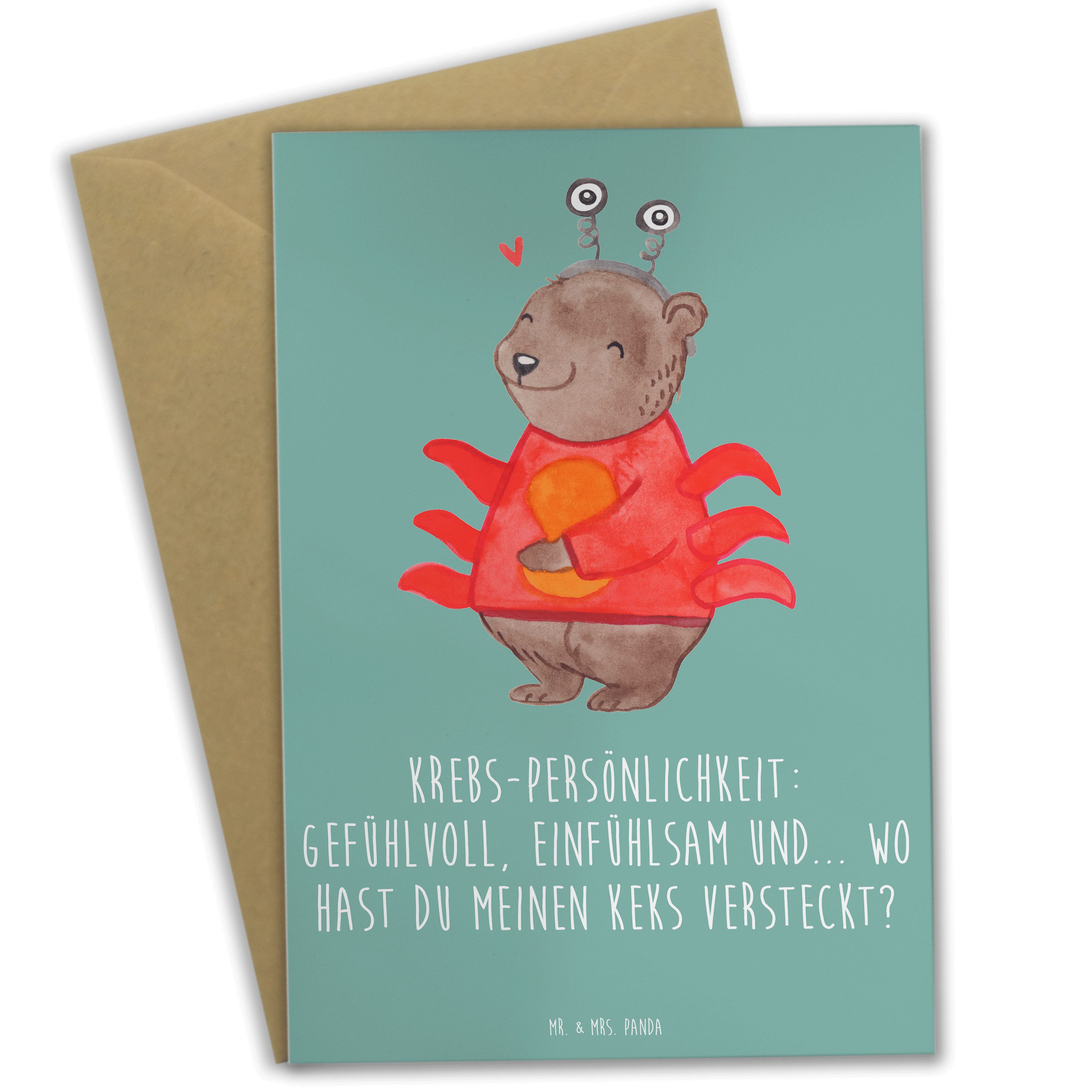 Grußkarte Krebs Gefühlswelt - Meeresbrise - Geschenk, Emotionalität, Grußkarte