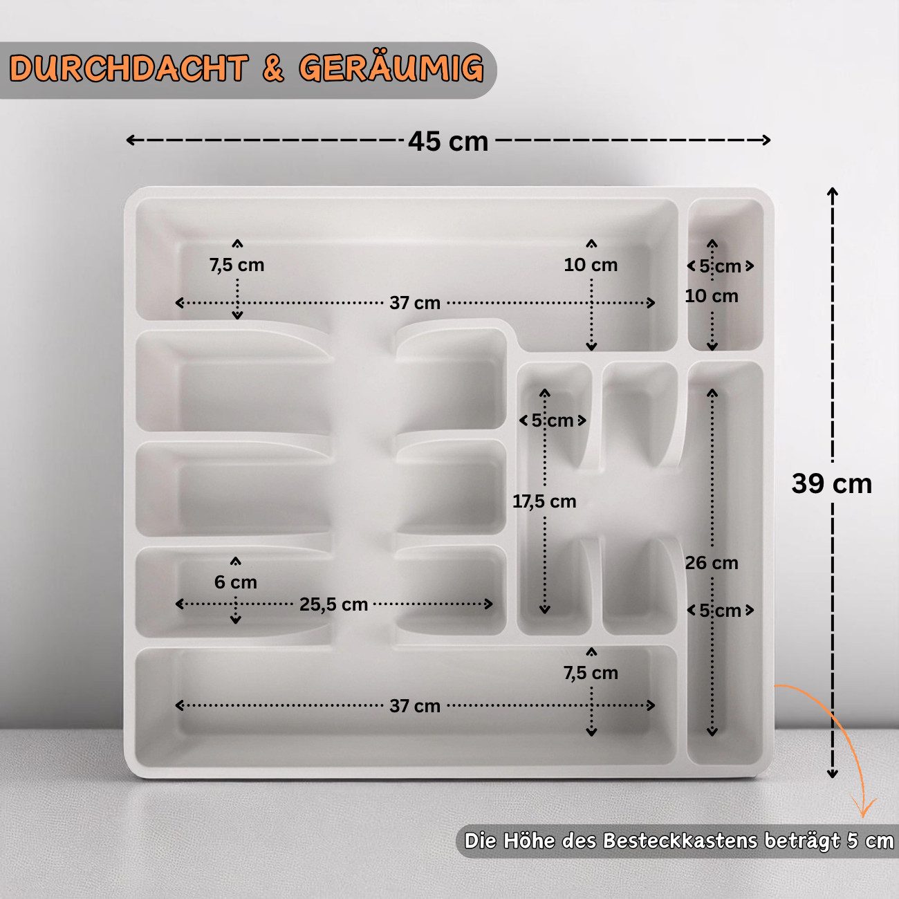 Engelland Besteckkasten Besteckeinsatz für Schubladen 40 cm (Vorteils-Set, günstig online kaufen