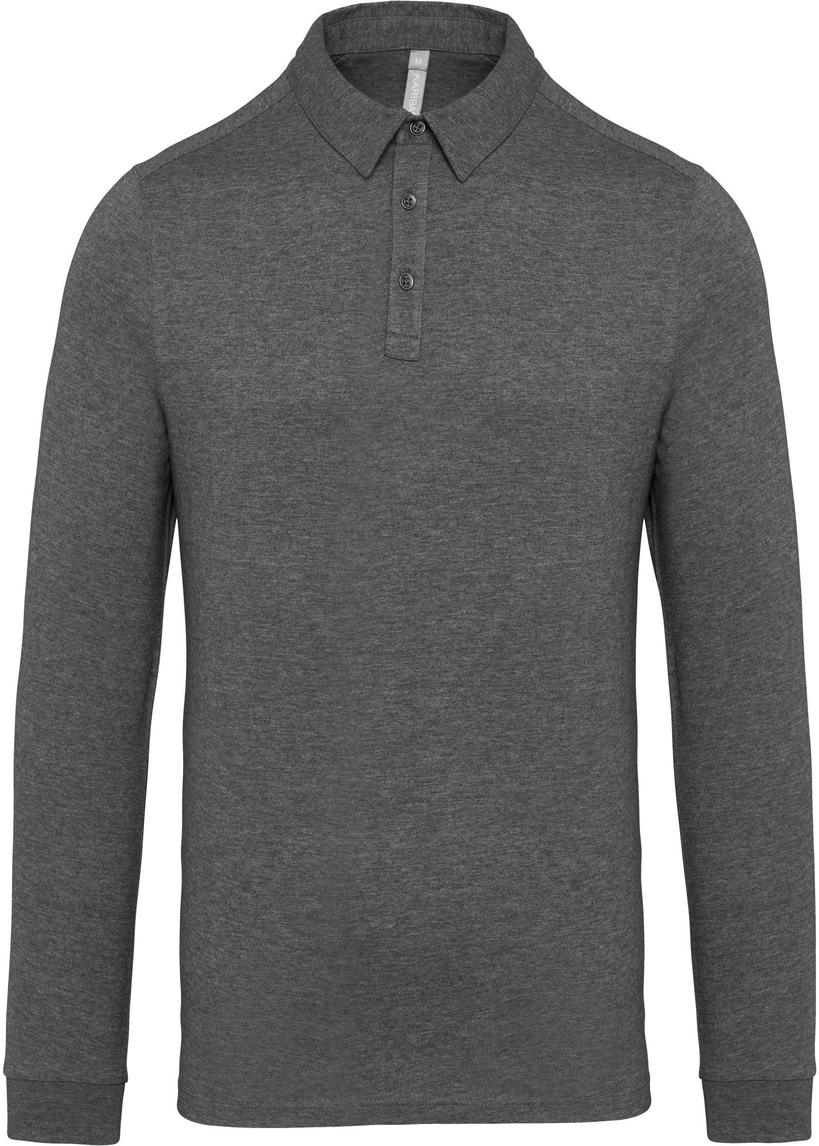 Langarm-Poloshirt Langarm-Polohemd für Herren aus Jersey