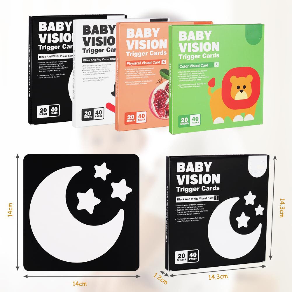 CLTYQ Lernspielzeug Sensory Toys Karten,20 Schwarz & Weiße Lernkarten für K günstig online kaufen