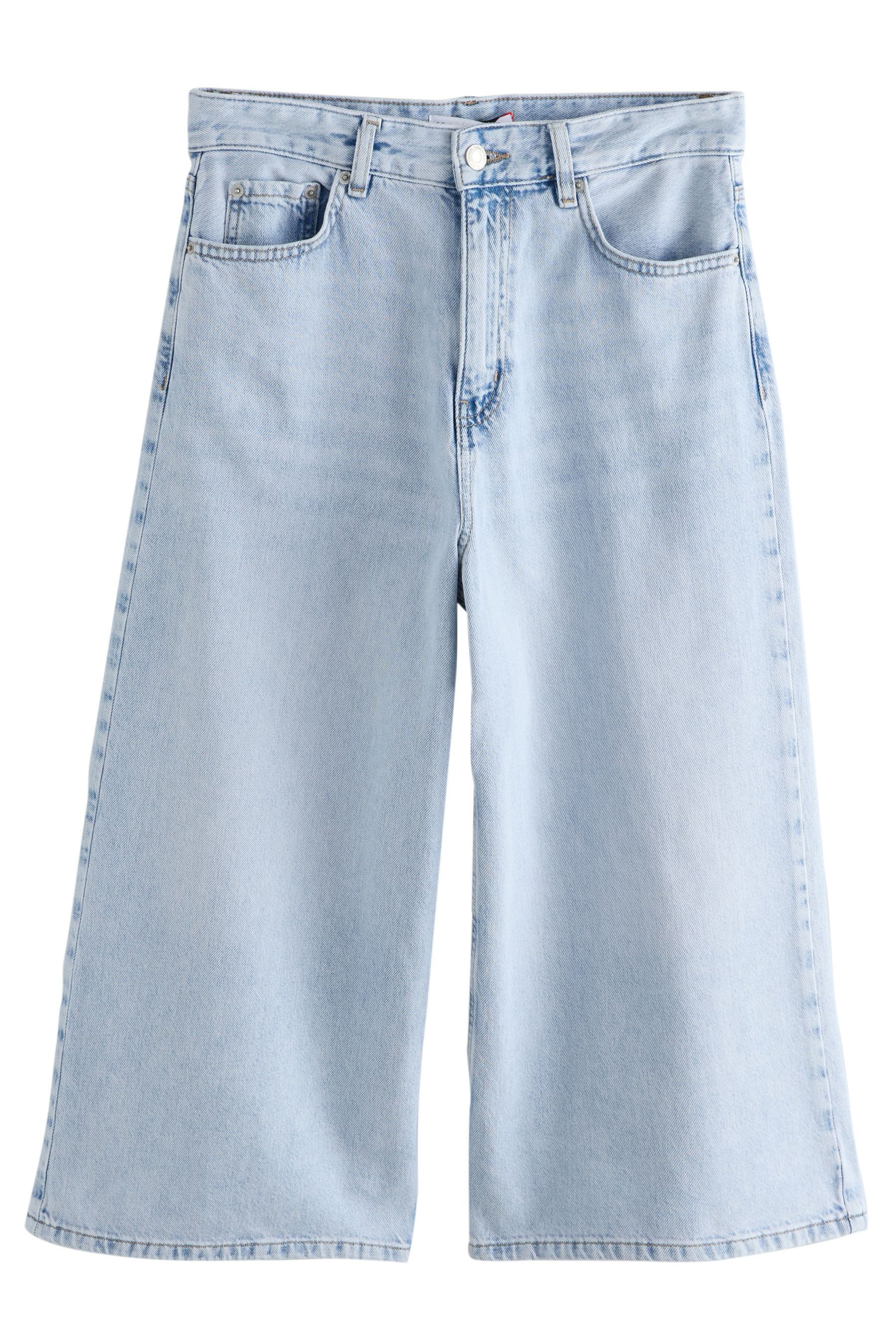 Next Caprijeans Verkürzte Palazzohose mit weitem Bein (1-tlg)