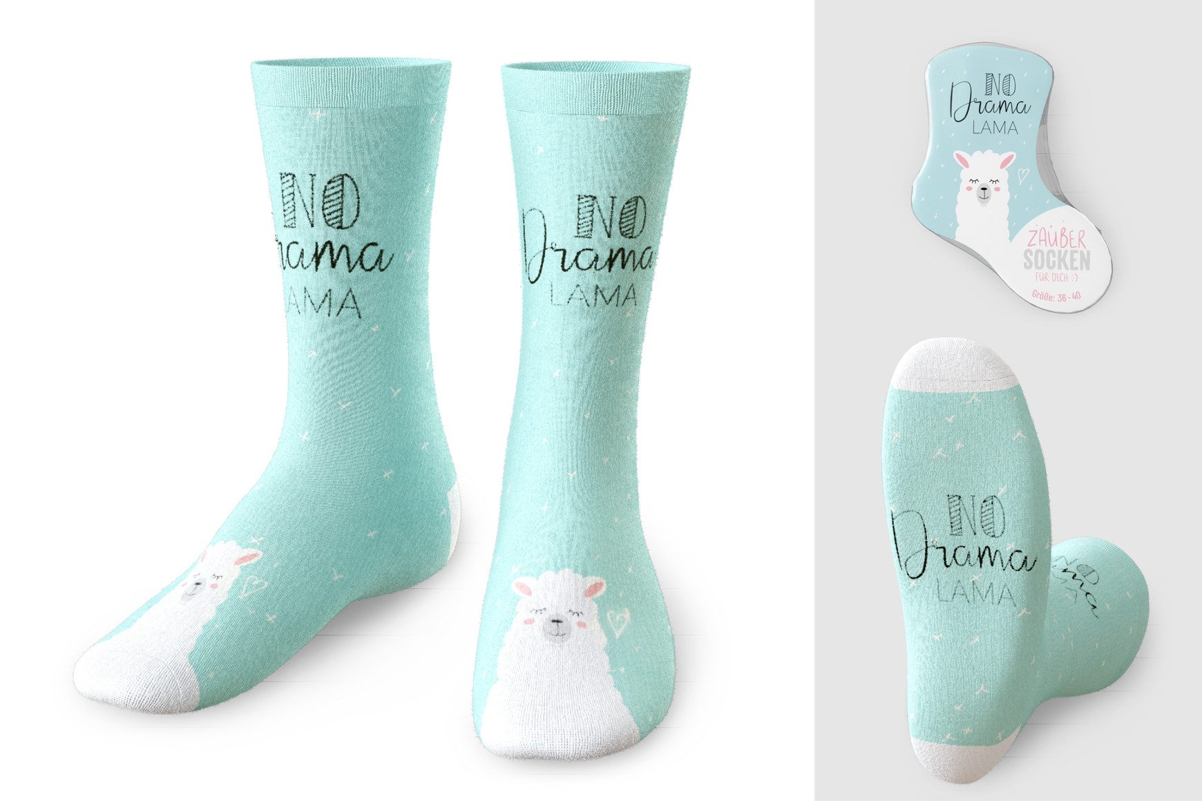 La Vida Socken Kinder Socken Zaubersocken Gr 36-40 Geschenk la vida Lama 3756731