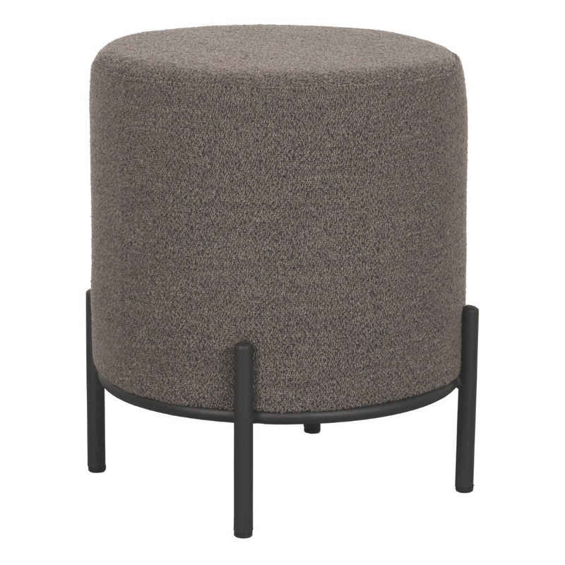 RINGO-Living Stuhl Hocker Healani in Braun aus Stoff 480x410mm, Möbel