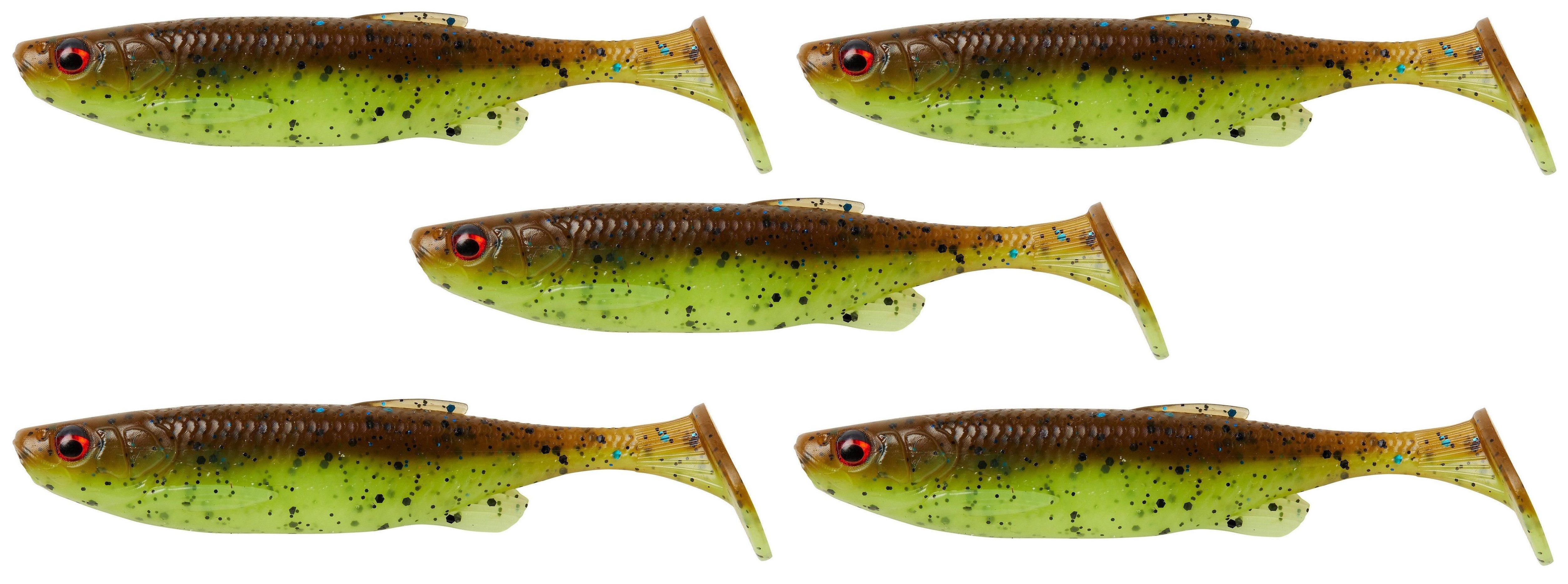 Kunstköder Gummifische Duft 5 St. - FAT MINNOW T-TAIL 10,5cm 11gramm ver. Farben