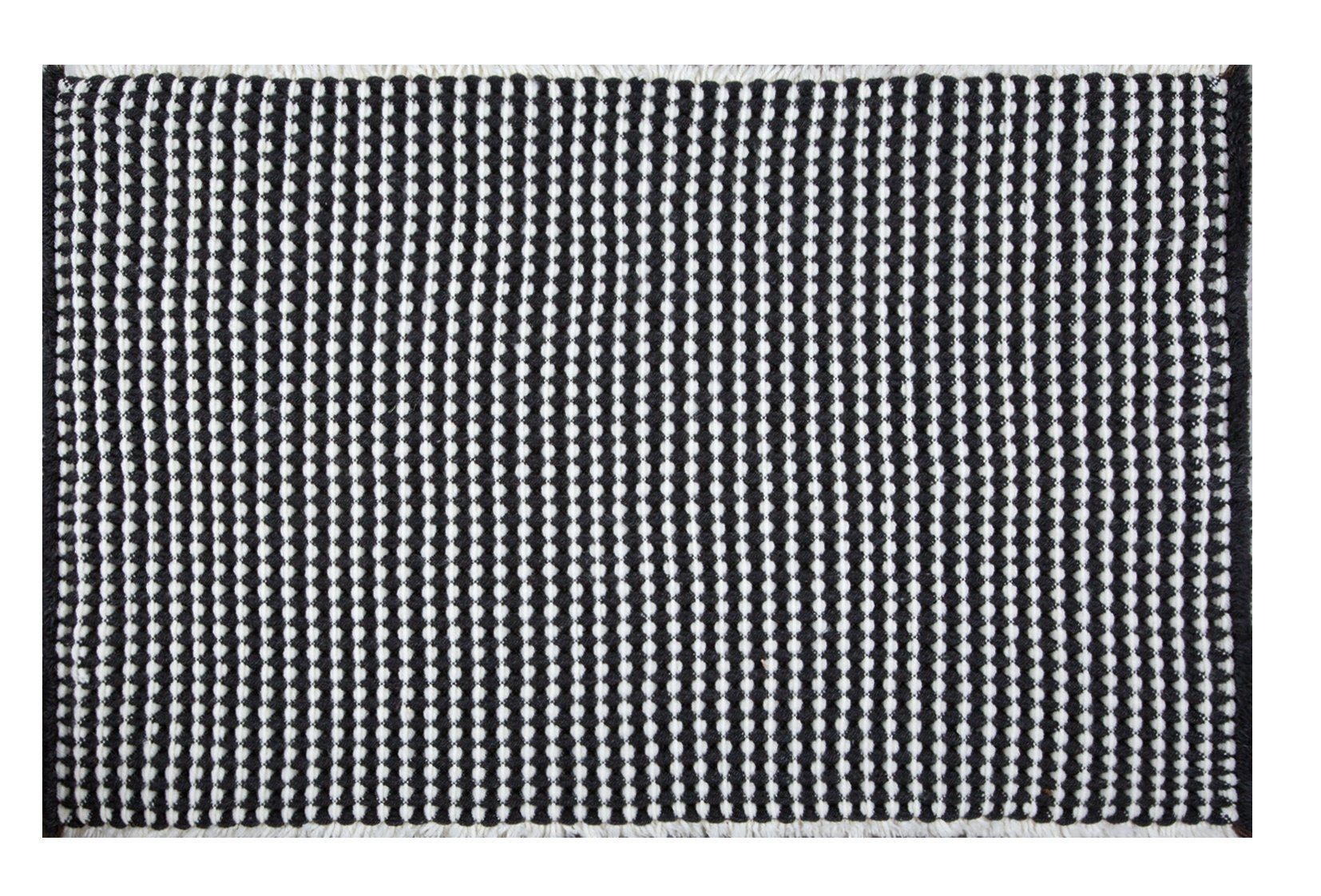 Badematte CONE, Höhe 16 mm, Badteppich, 75% Polyester, 25% Acryl, Anti-Rutsch Beschichtung, 3D-Effekt durch spezielle Webstruktur, Für Fussbodenheizung geeignet, Waschbar 30°, Schnelltrocknend, Polyester, Polyacryl, rechteckig